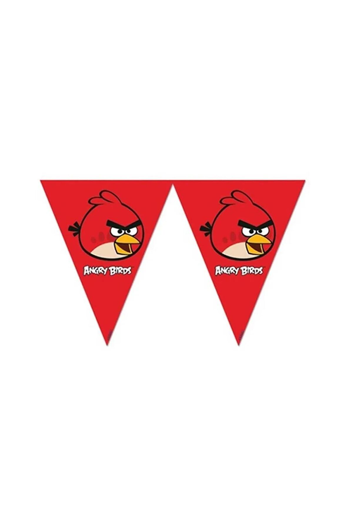 Angry Birds Kırmızı Üçgen Bayrak Banner 