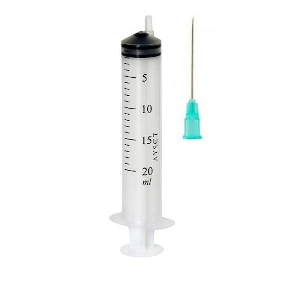 Ayset 20cc Enjektör 3 Parça 21G Yeşil İğneli 20ml Şırınga 100 Adet