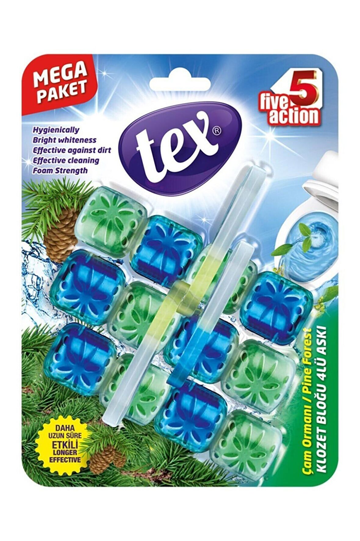 Tex Wc Klozet Bloğu Mega 3*50gr (çam Ormanı)