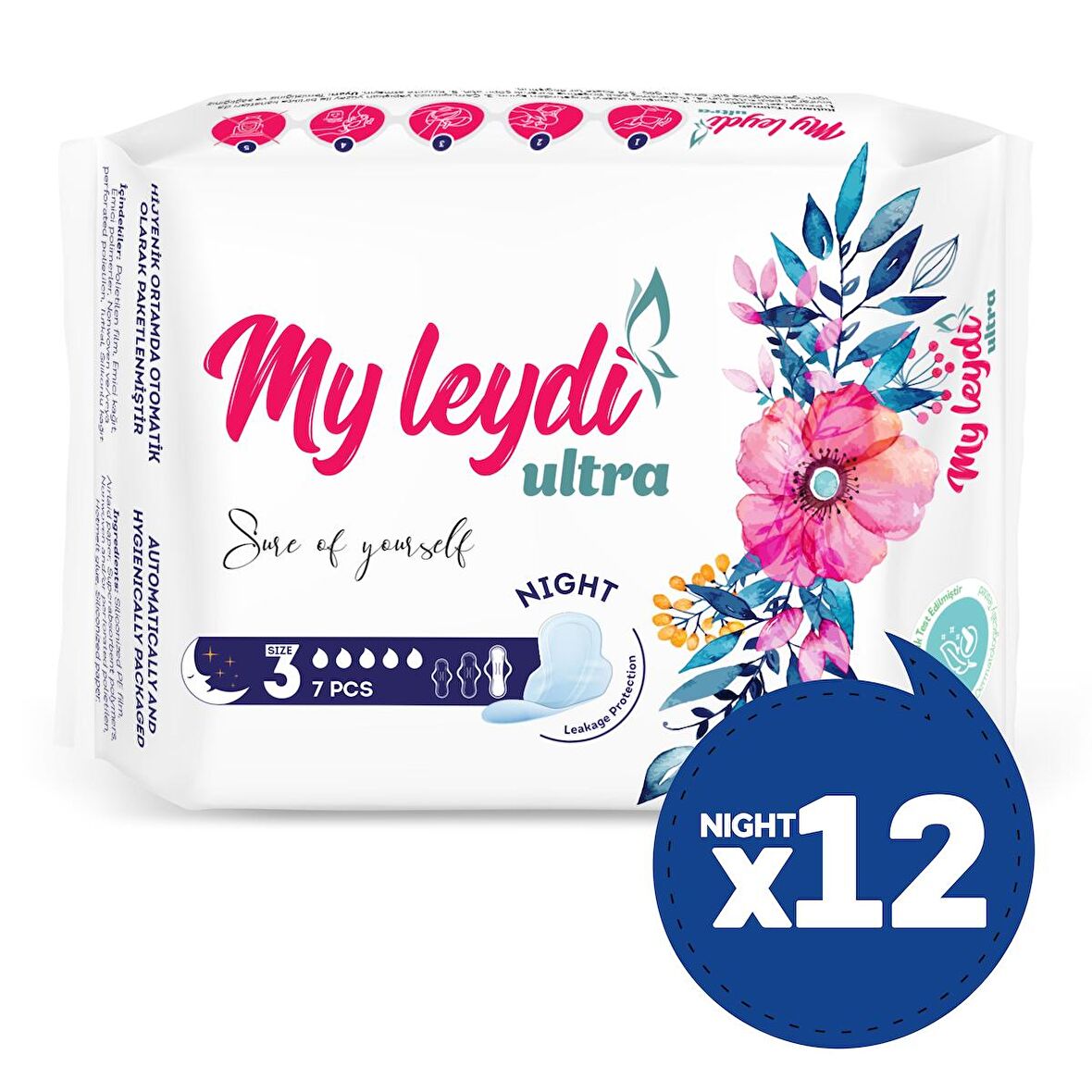 MYLEYDİ ULTRA HİJYENİK PED GECE 84 ADET (12 PAKET )