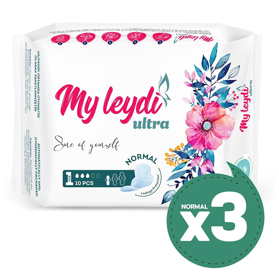 MYLEYDİ ULTRA HİJYENİK PED NORMAL 30 ADET (3 PAKET)