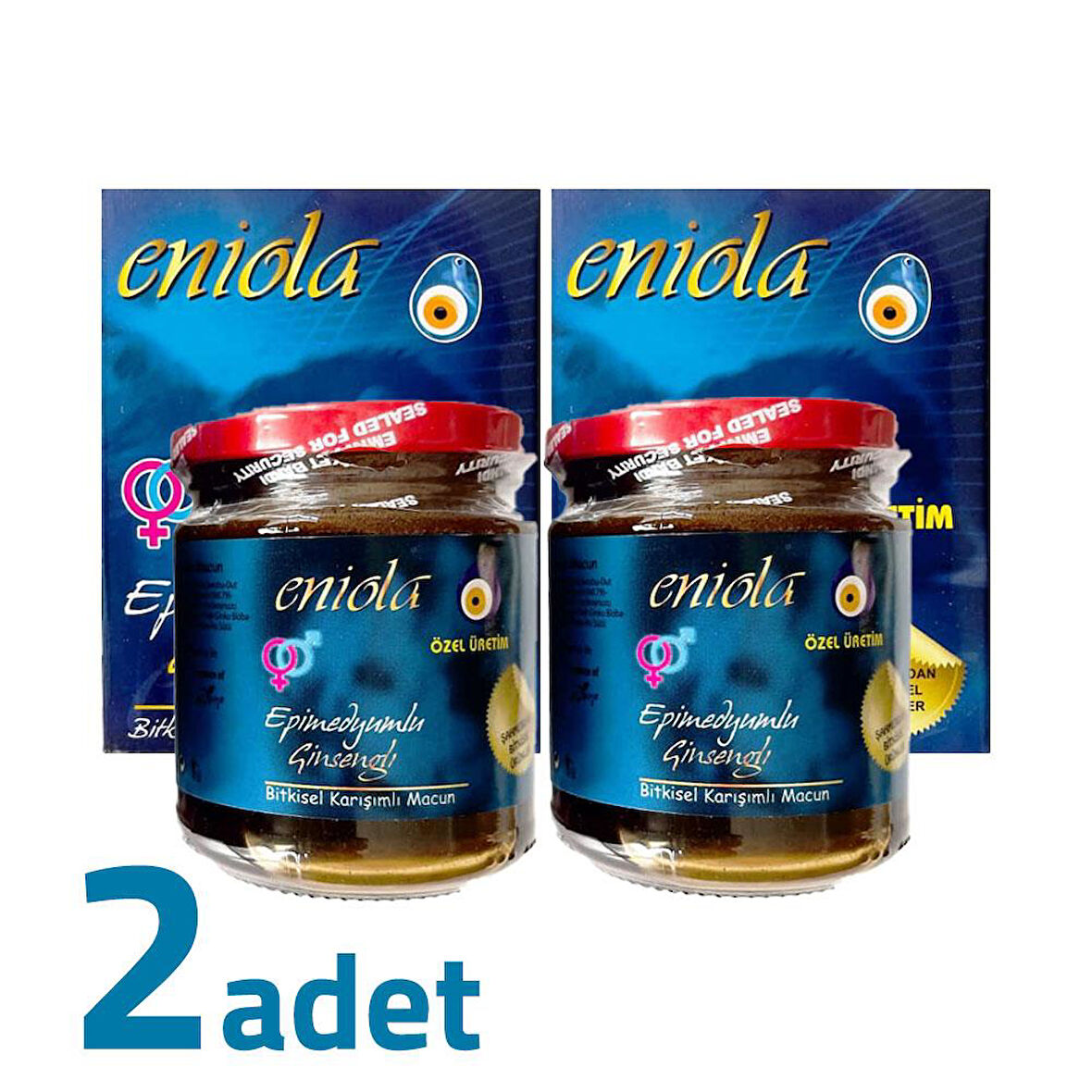 Eniola Kırmızı Kapak Şahmerdan Özel Üretim Bay Bayan Macunu 240GR X 2KUTU