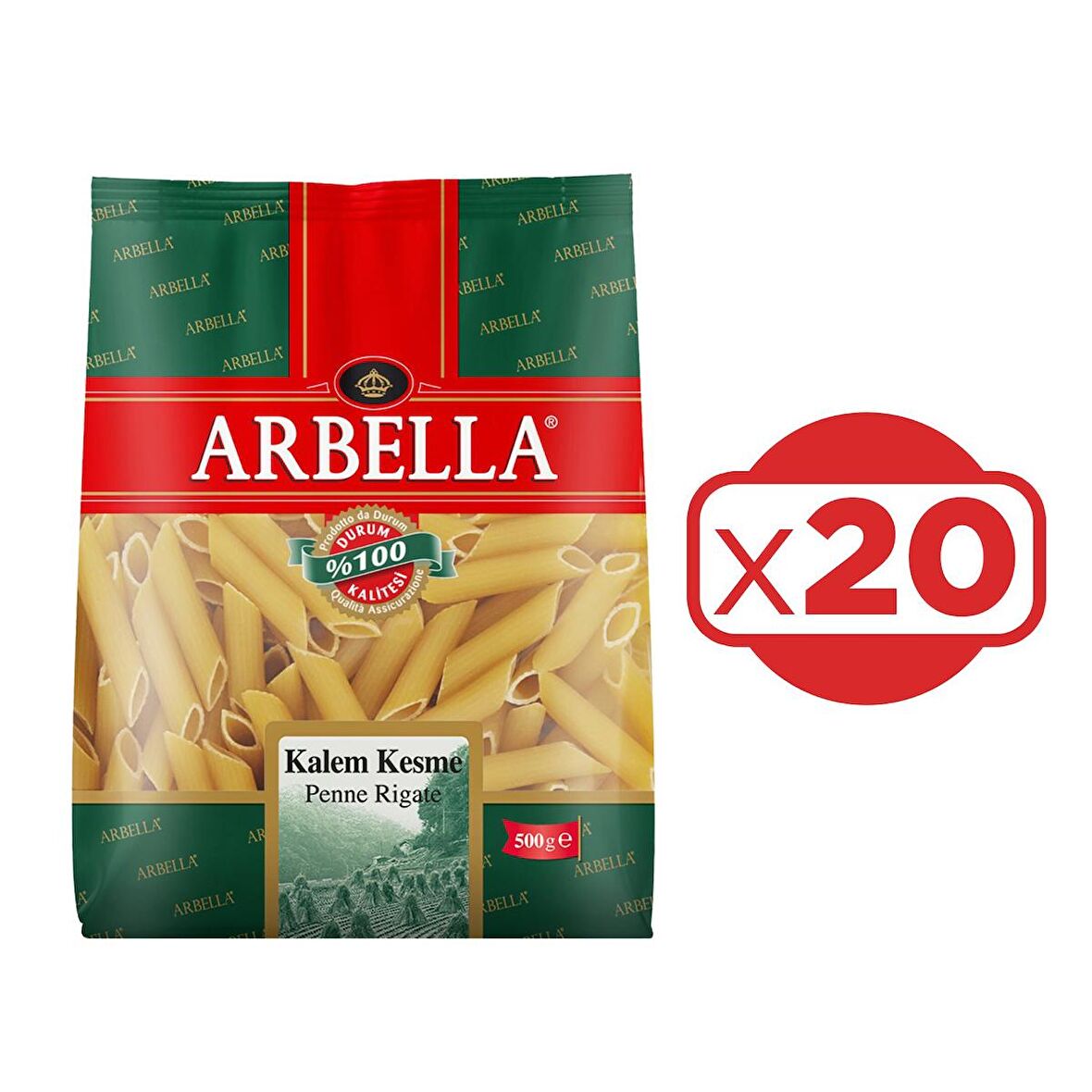 Arbella Kalem Kesme Makarna 500 gr x 20 Adet