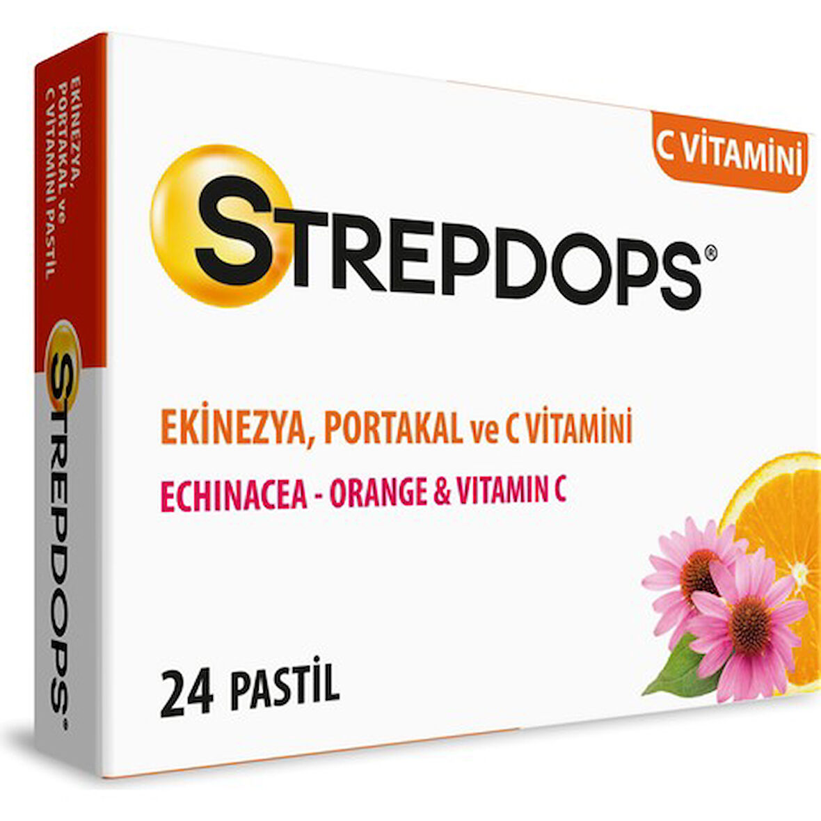 Strepdops Pastil Ekinezya, Portakal , C Vitamini 24'Lü