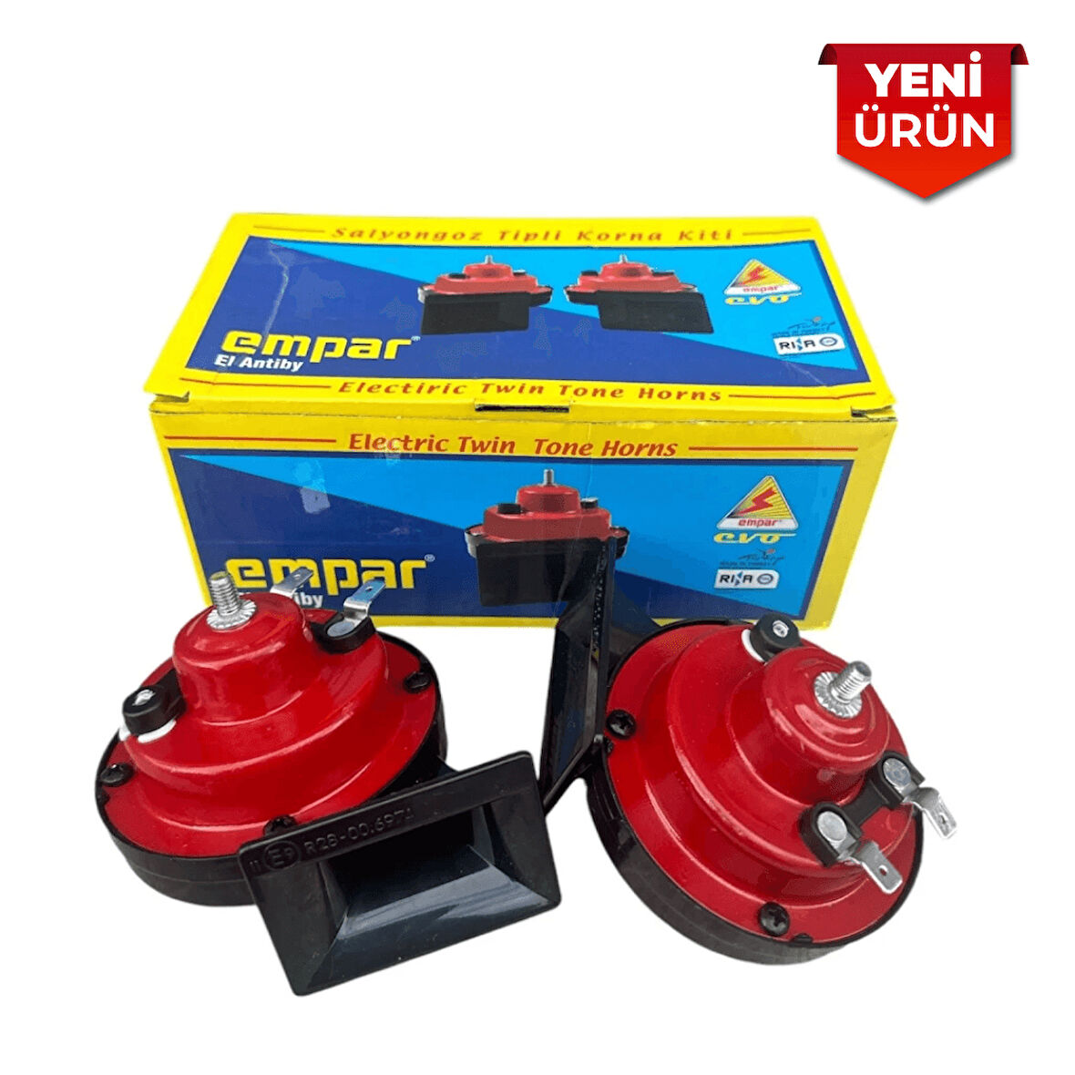 Korna 12V Dadat Salyangoz Tipi, Tek Girişli EMP08