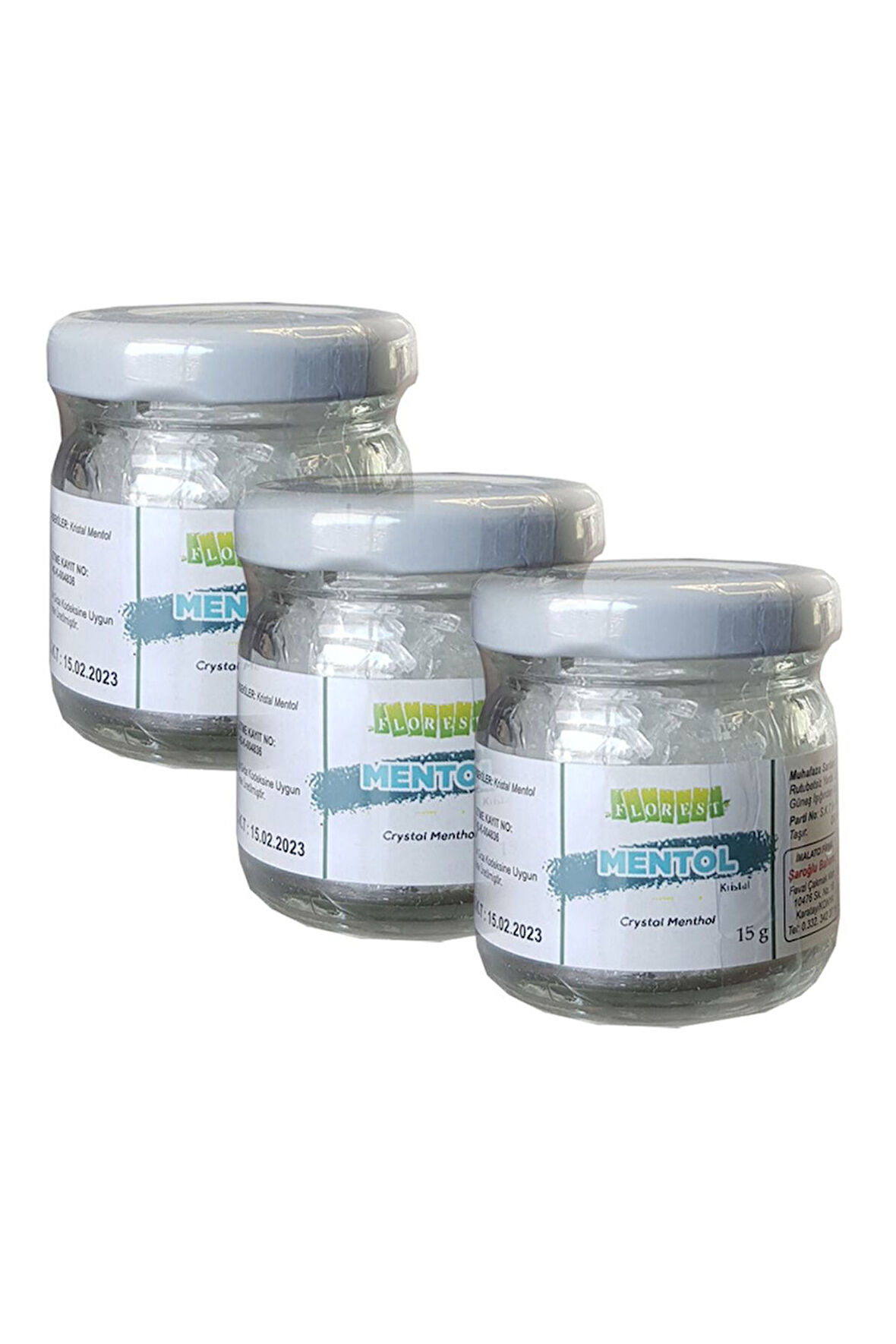 3 Kutu Kristal Mentol 15 gr Menthol Saf Mentol