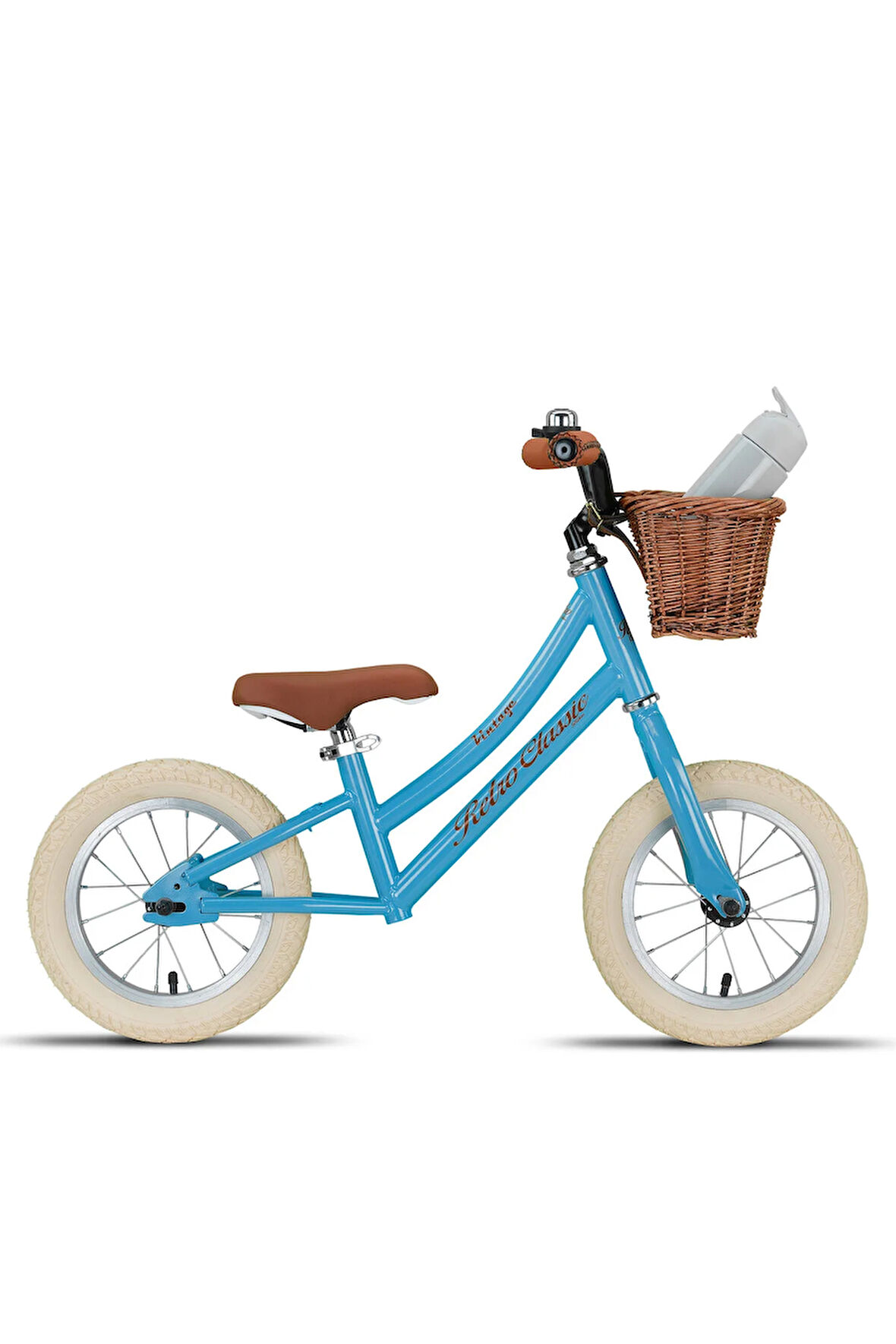 Retro Classic, Denge Bisikleti, 12 Jant, Ilk Bisiklet, Hasır Sepet, Deri Elcik