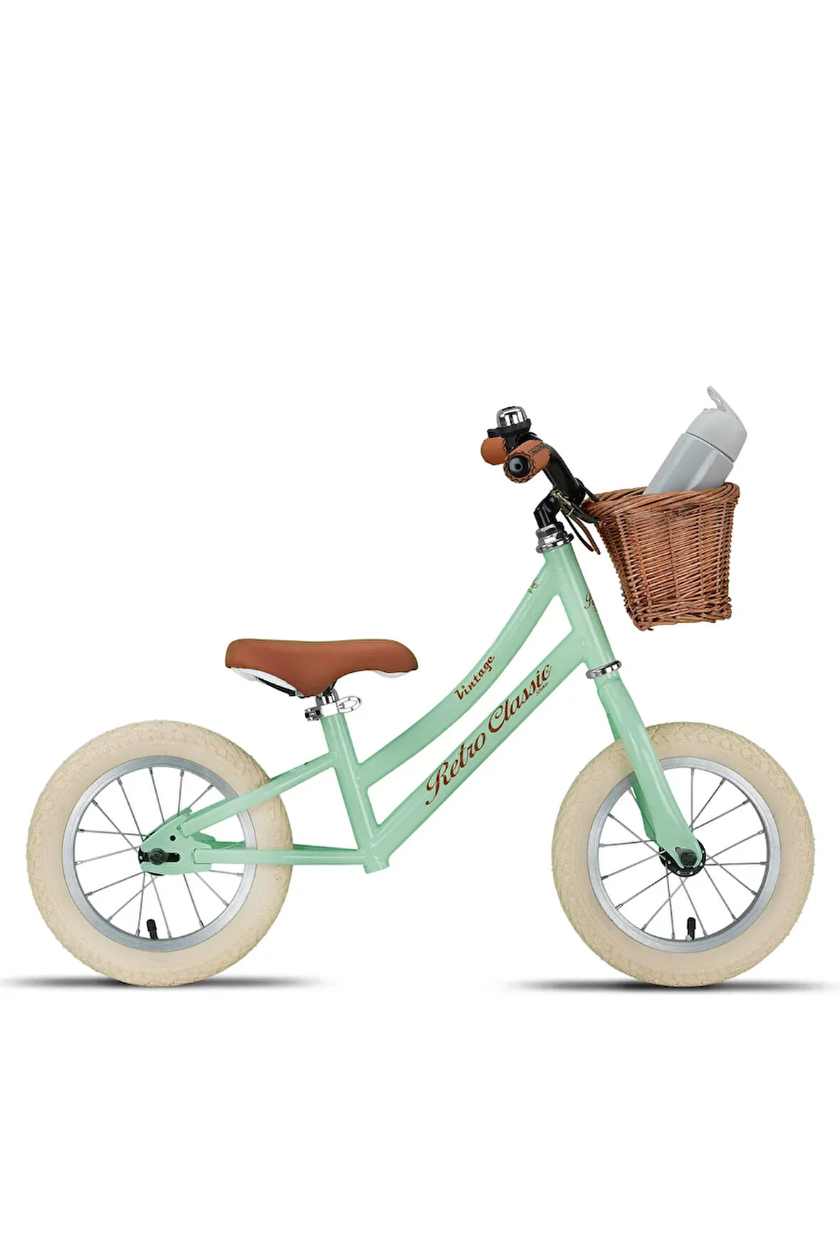 Retro Classic, Denge Bisikleti, 12 Jant, Ilk Bisiklet, Hasır Sepet, Deri Elcik