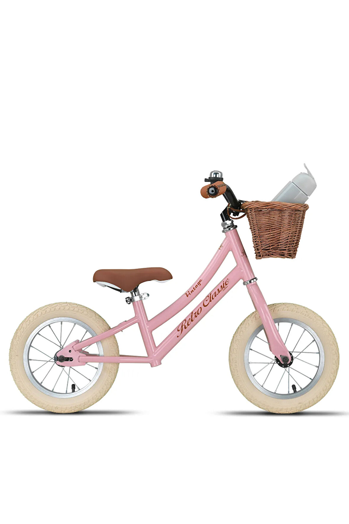Retro Classic, Denge Bisikleti, 12 Jant, Ilk Bisiklet, Hasır Sepet, Deri Elcik