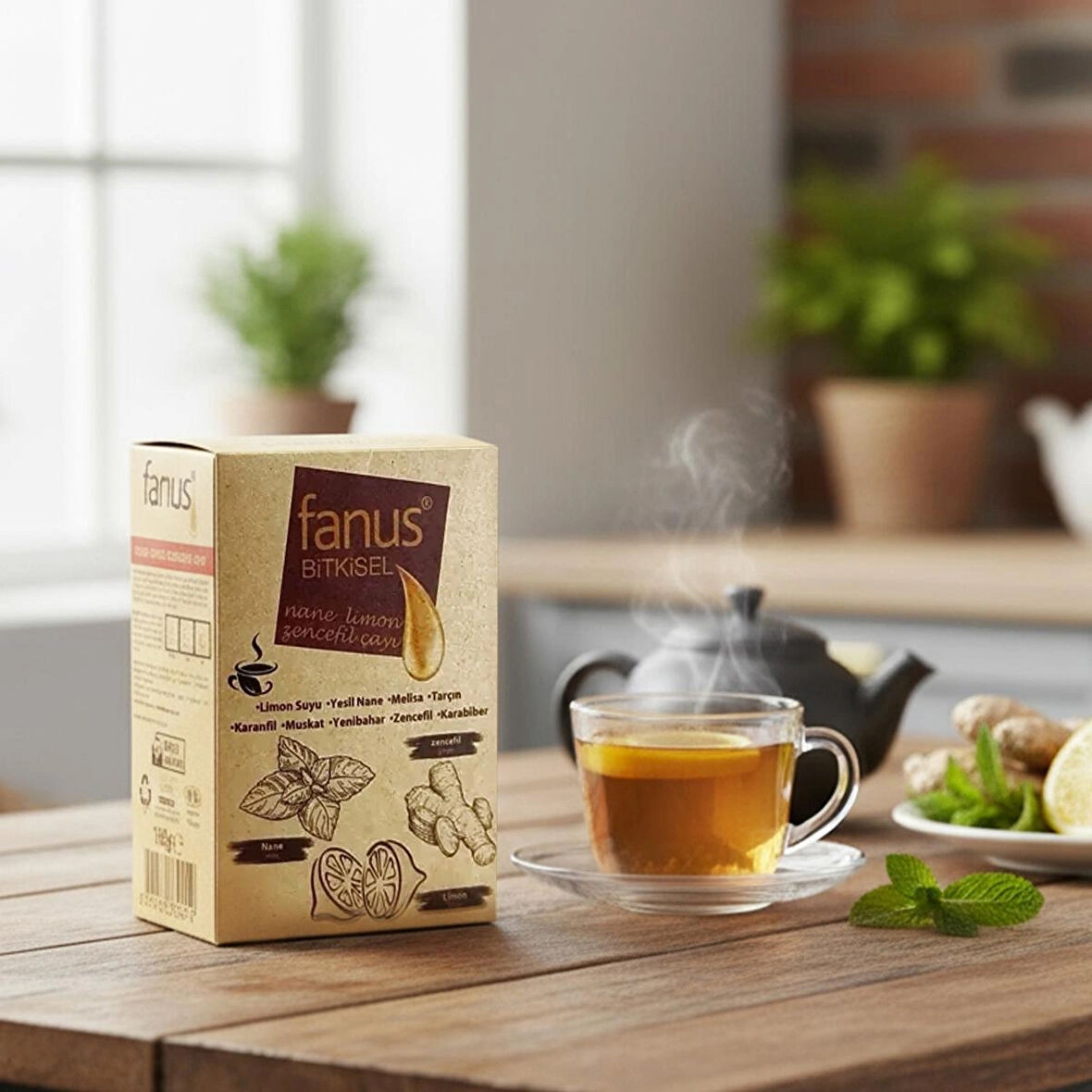Fanus Zencefil - Nane - Limon Dökme Bitki Çayı 150 gr 
