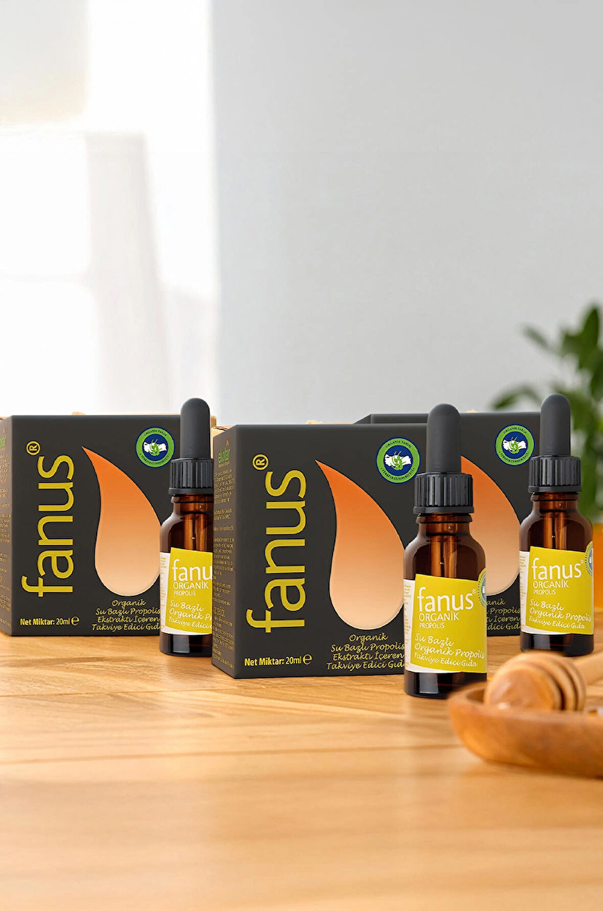 Fanus Su Bazlı Organik Propolis 20ml x 3 Adet