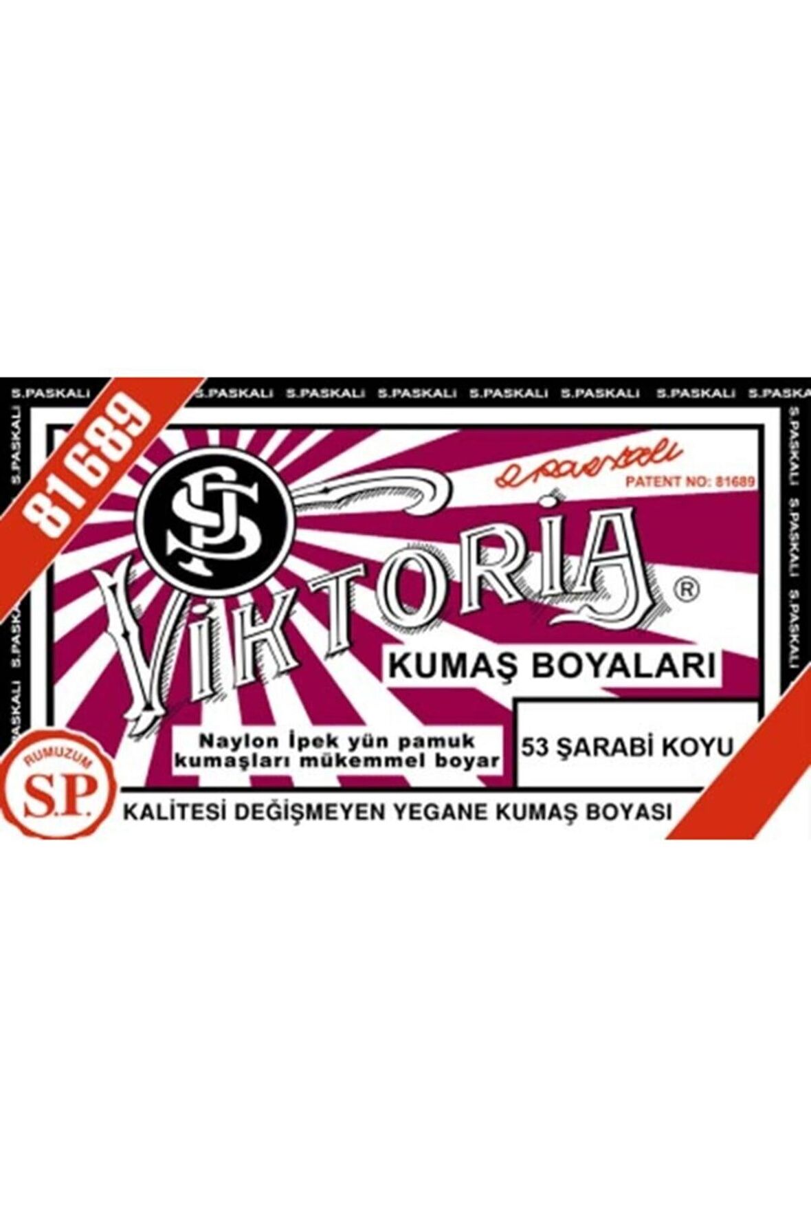 Viktoria Kumaş Boyası 1 Adet Şarabi Koyu Rengi