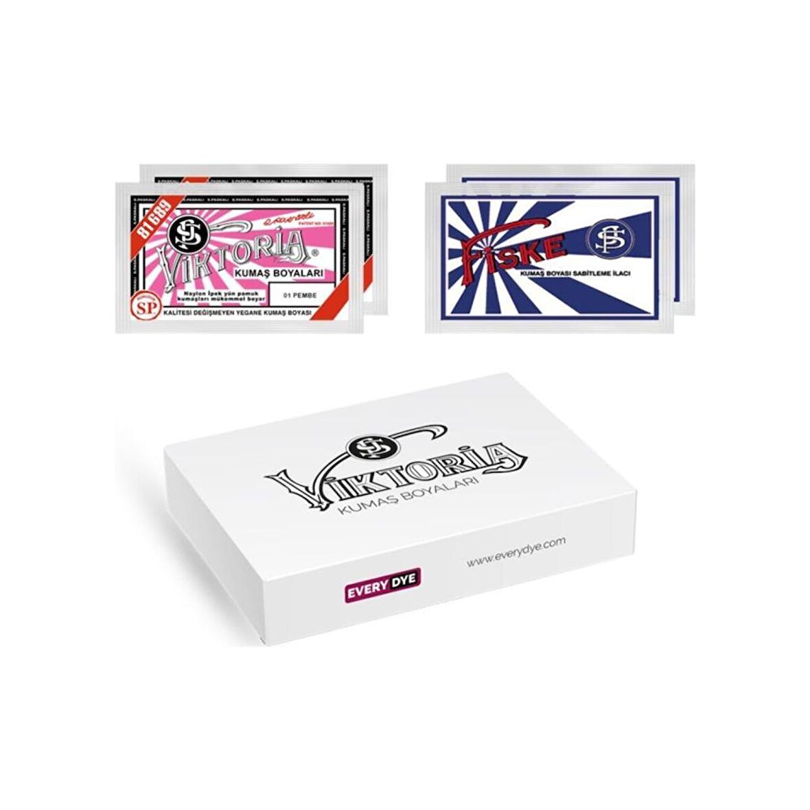 Viktoria Kumaş Boyası Arkadaş Paket 01 Pembe
