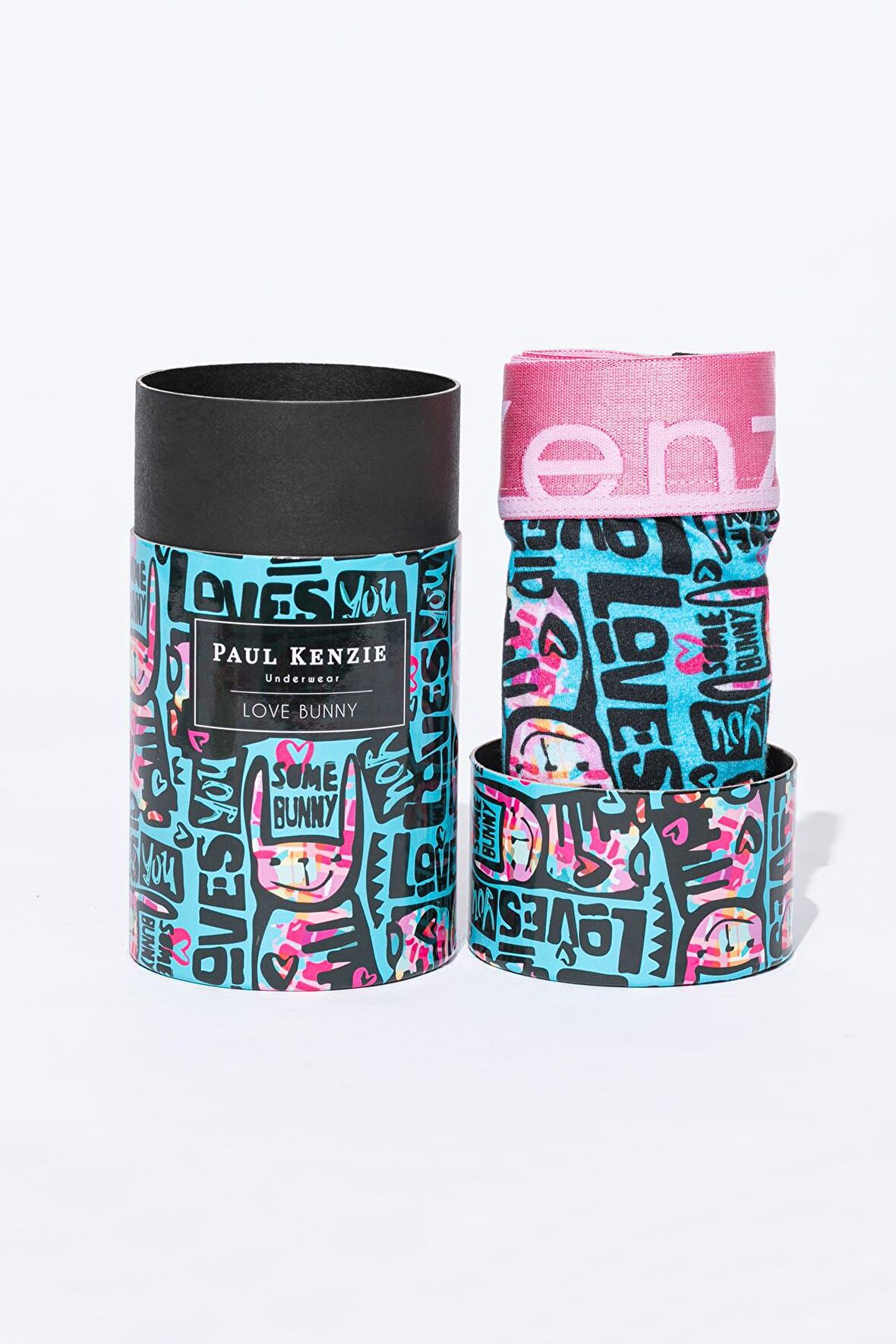 Unique Effect Desenli Erkek Boxer - Love Bunny