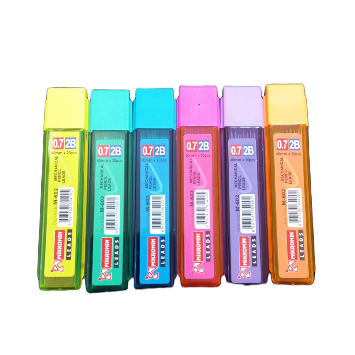 Mikro M-602 2B 60 mm 0.7 Kalem Ucu 6 Tüp Neon Renkler