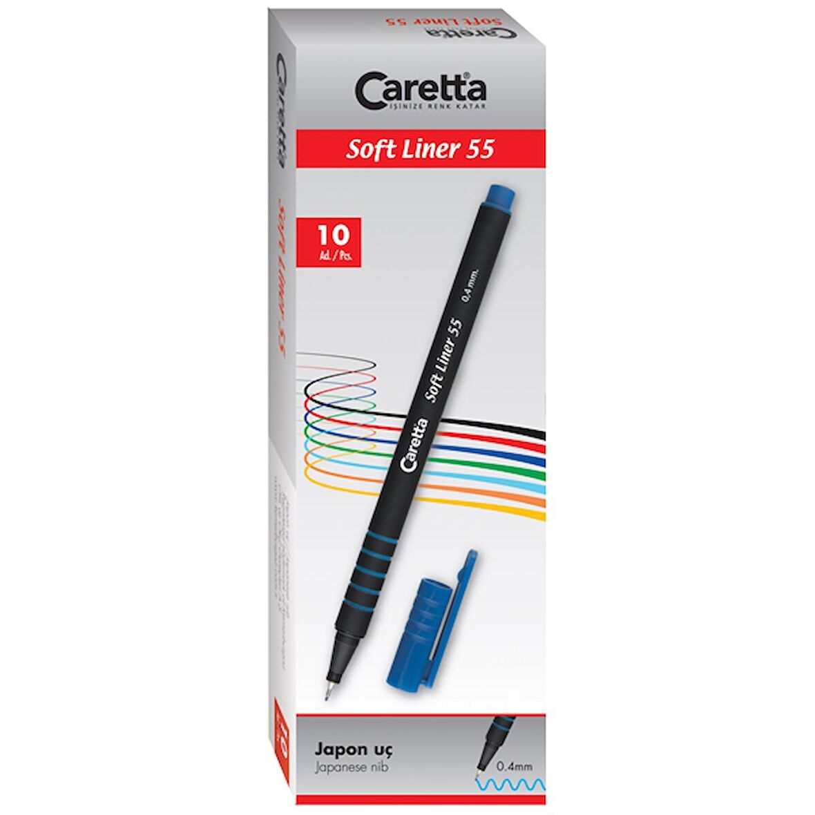 Caretta Softliner Keçeli Kalem 0.4 Mm Pembe 10 Lu 55/09