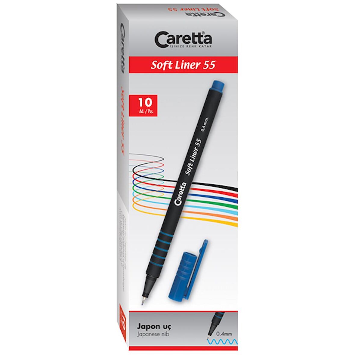 Caretta Softliner Keçeli Kalem 0.4 Mm Açık Pembe 10 Lu 55/16