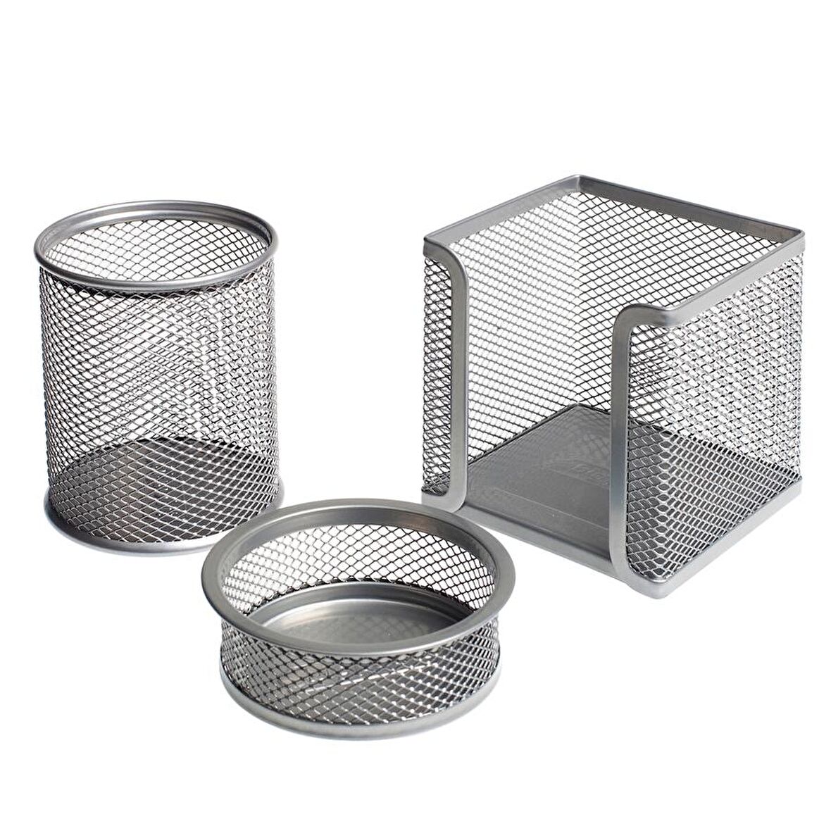 Bigpoint Metal Perfore 3'lü Set Silver