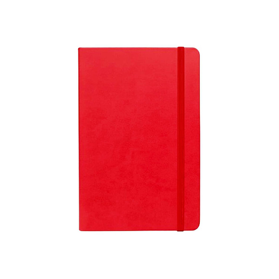 Sim 13x21 80 Yaprak Termo Deri İplik Dikiş Lastikli Defter Çizgili KIRMIZI