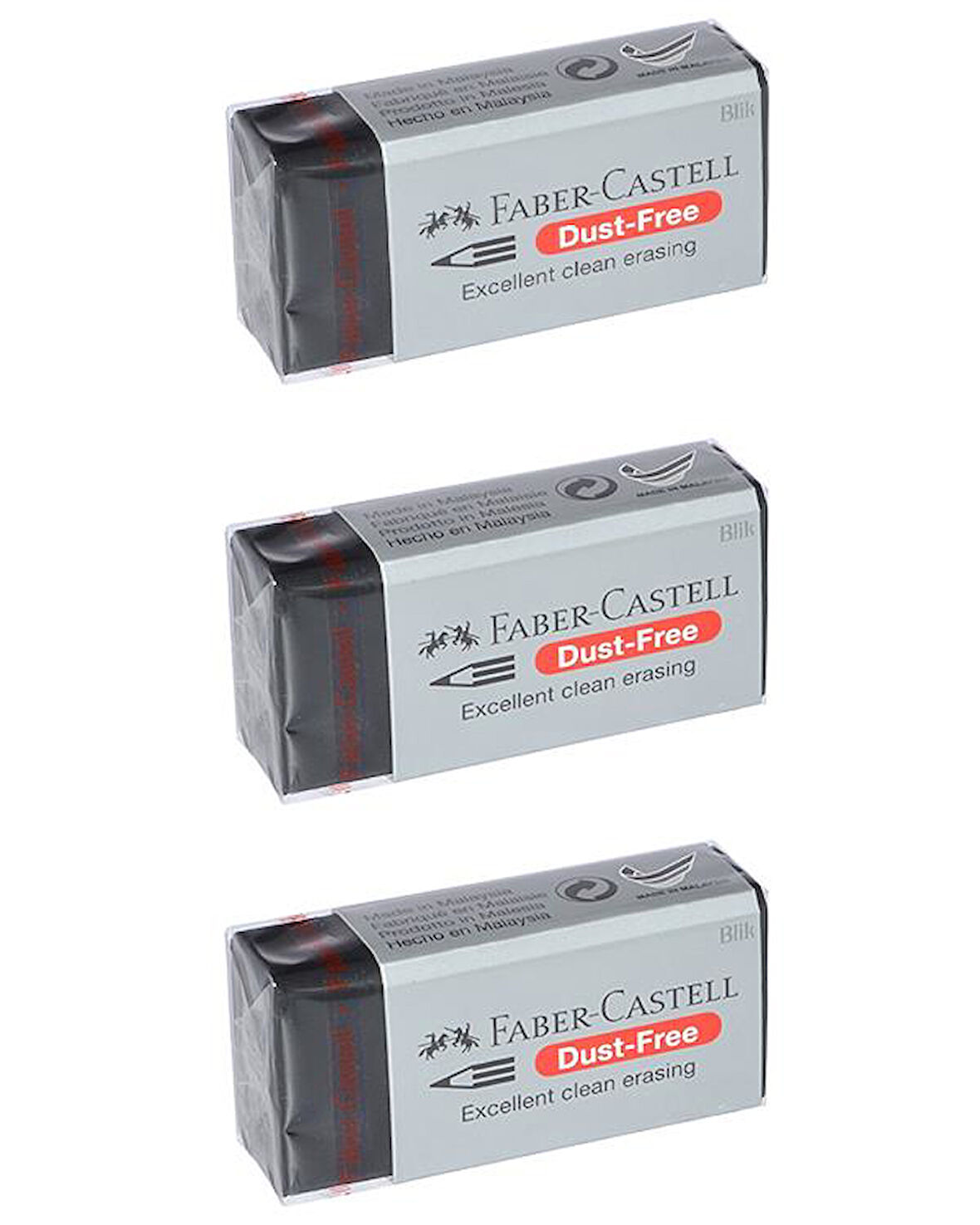 Faber Castell Dust Free Silgi Siyah 3 Adet 187171
