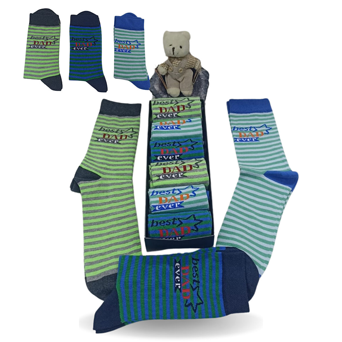 Eğlenceli Desenli Unisex Soket 6 lı 14a