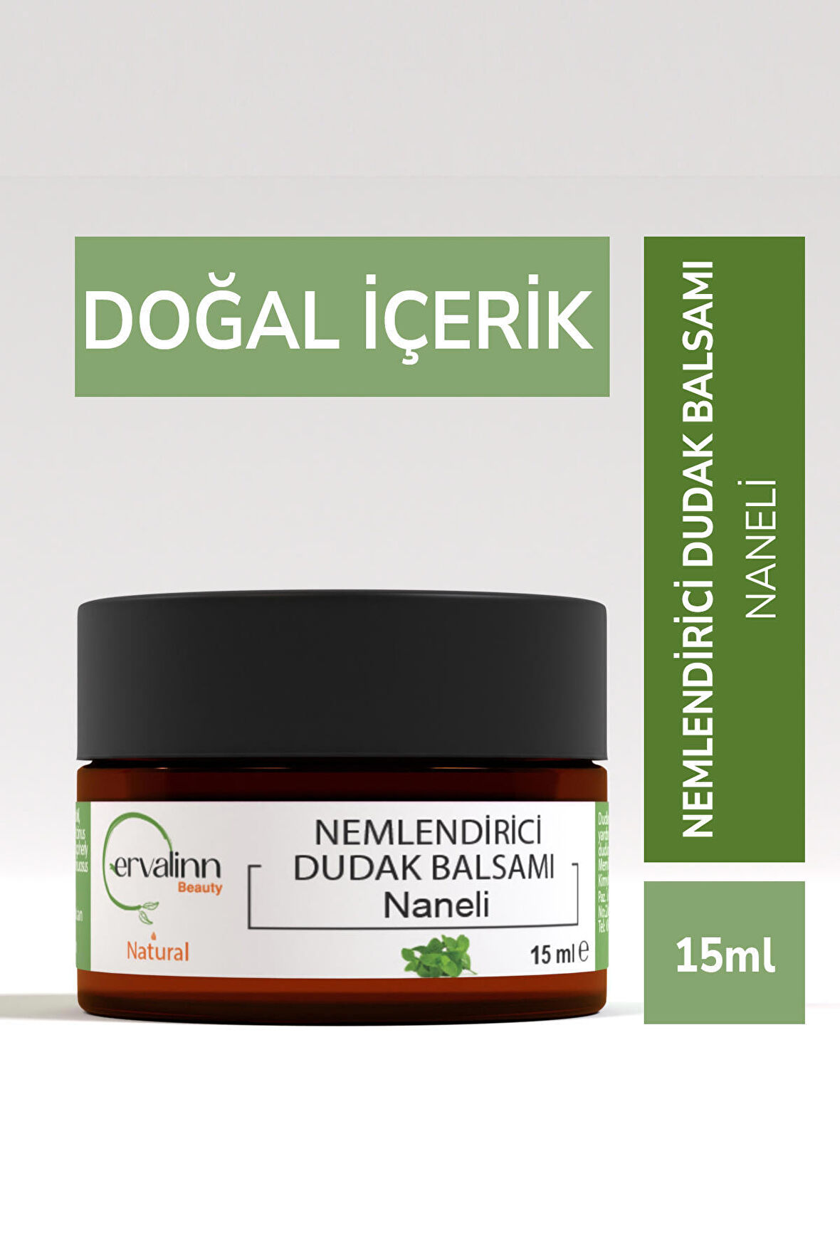 Dudak Balsamı (Lip Balm) Nemlendirici Besleyici Onarıcı 15 ml (Naneli)