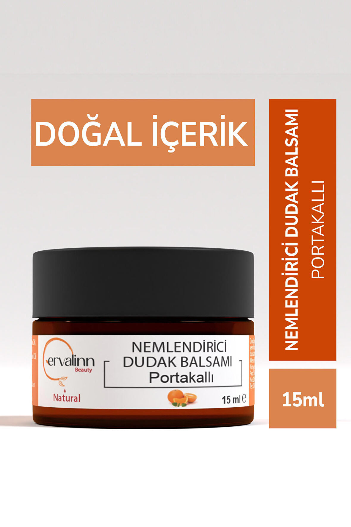 Dudak Balsamı (Lip Balm) Nemlendirici Besleyici Onarıcı 15 ml  ( Portakallı )