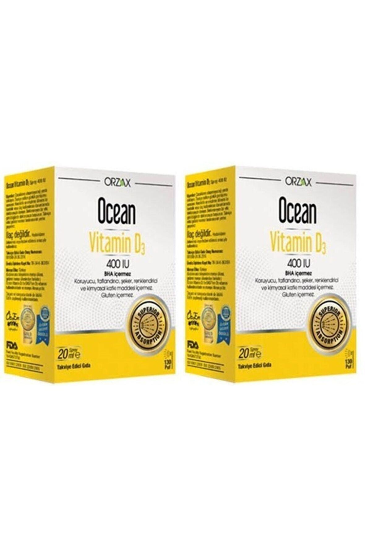 Ocean Vitamin D3 400 Iu 20 Ml Sprey 2 Kutu