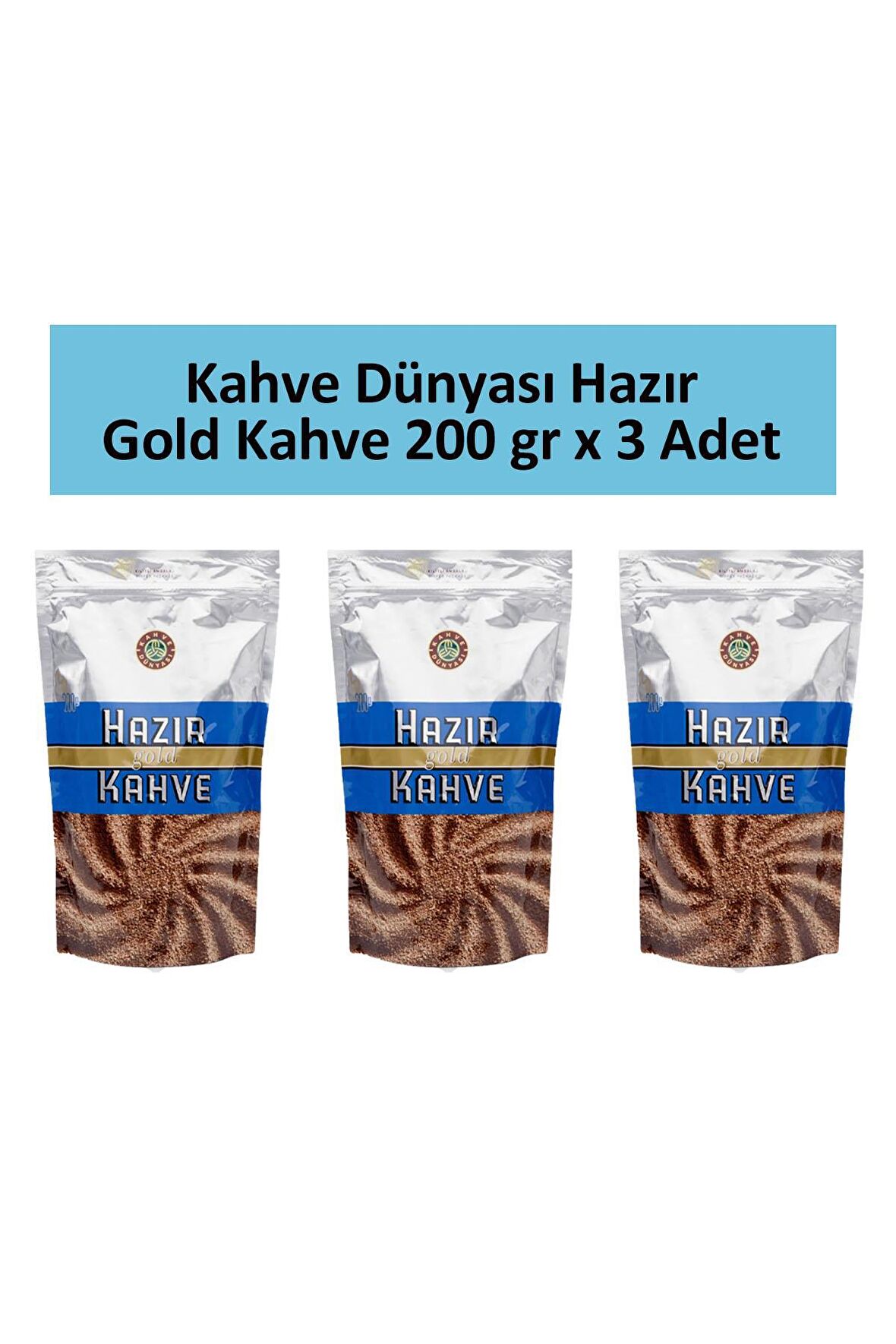 Kahve Dünyası Gold Hazır Kahve 200 gr x 3 Adet