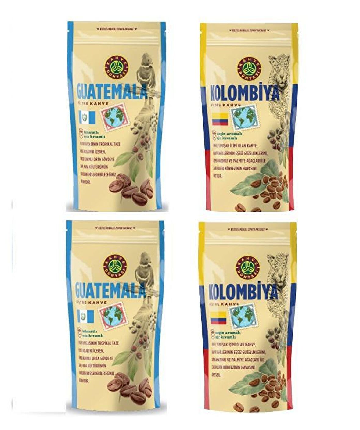 Kahve Dünyası Kolombiya Filtre Orta İçim Kağıt Filtre Guatemala-Colombia Filtre Kahve 500 gr