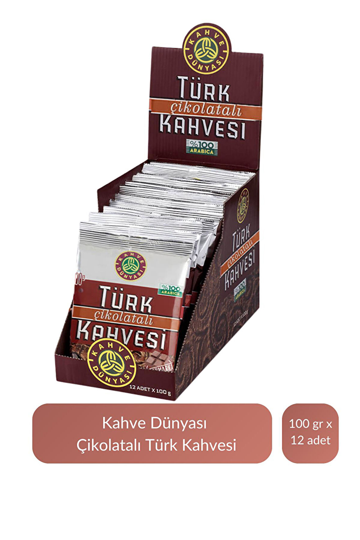 Kahve Dünyası Çikolatalı Türk Kahvesi 100 gr x 12 Adet