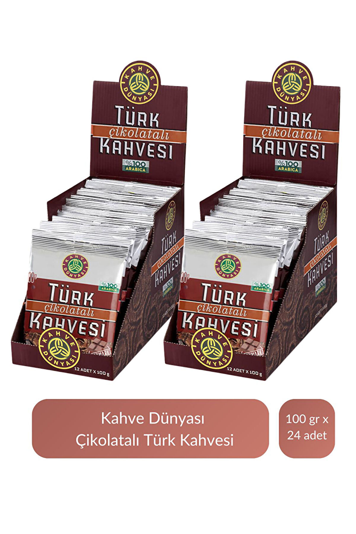 Kahve Dünyası Çikolatalı Türk Kahvesi 100 gr x 24 Adet
