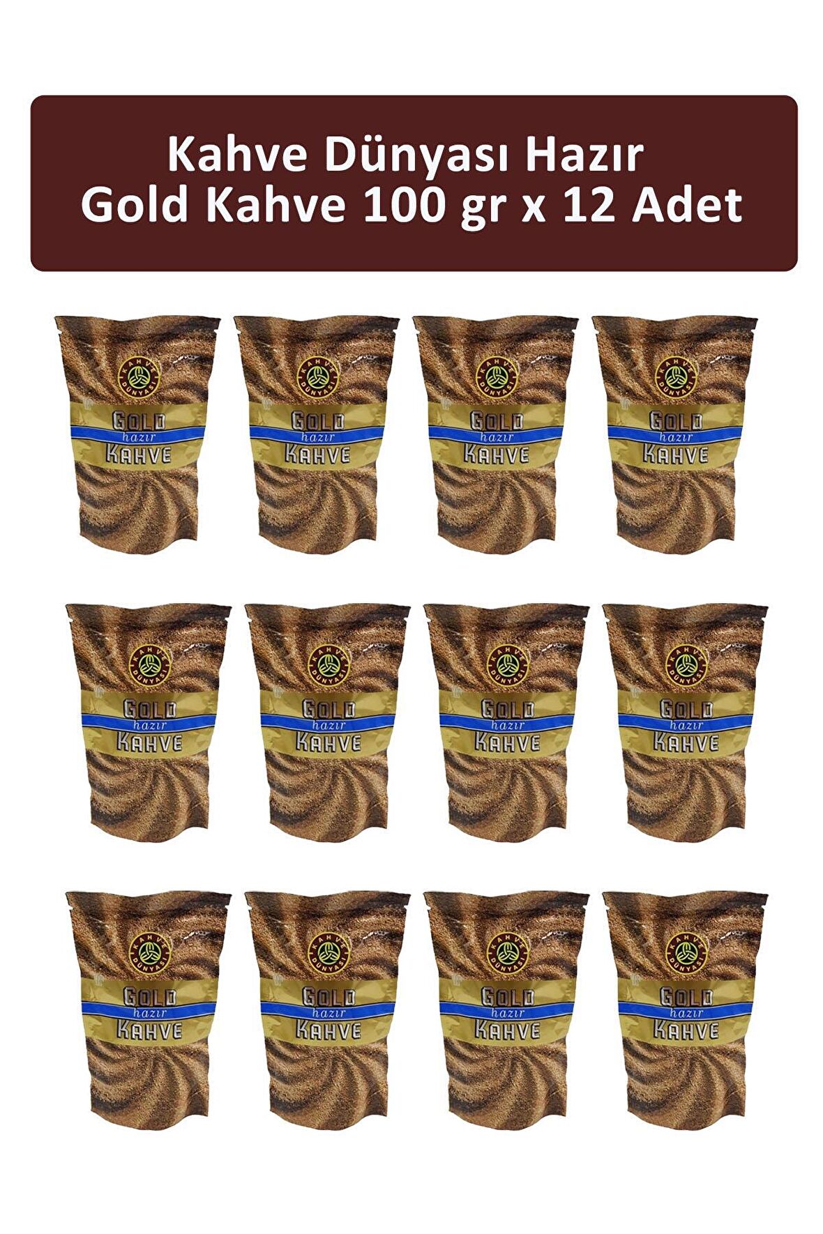 Kahve Dünyası Gold Hazır  Kahve 100 gr x 12 Adet