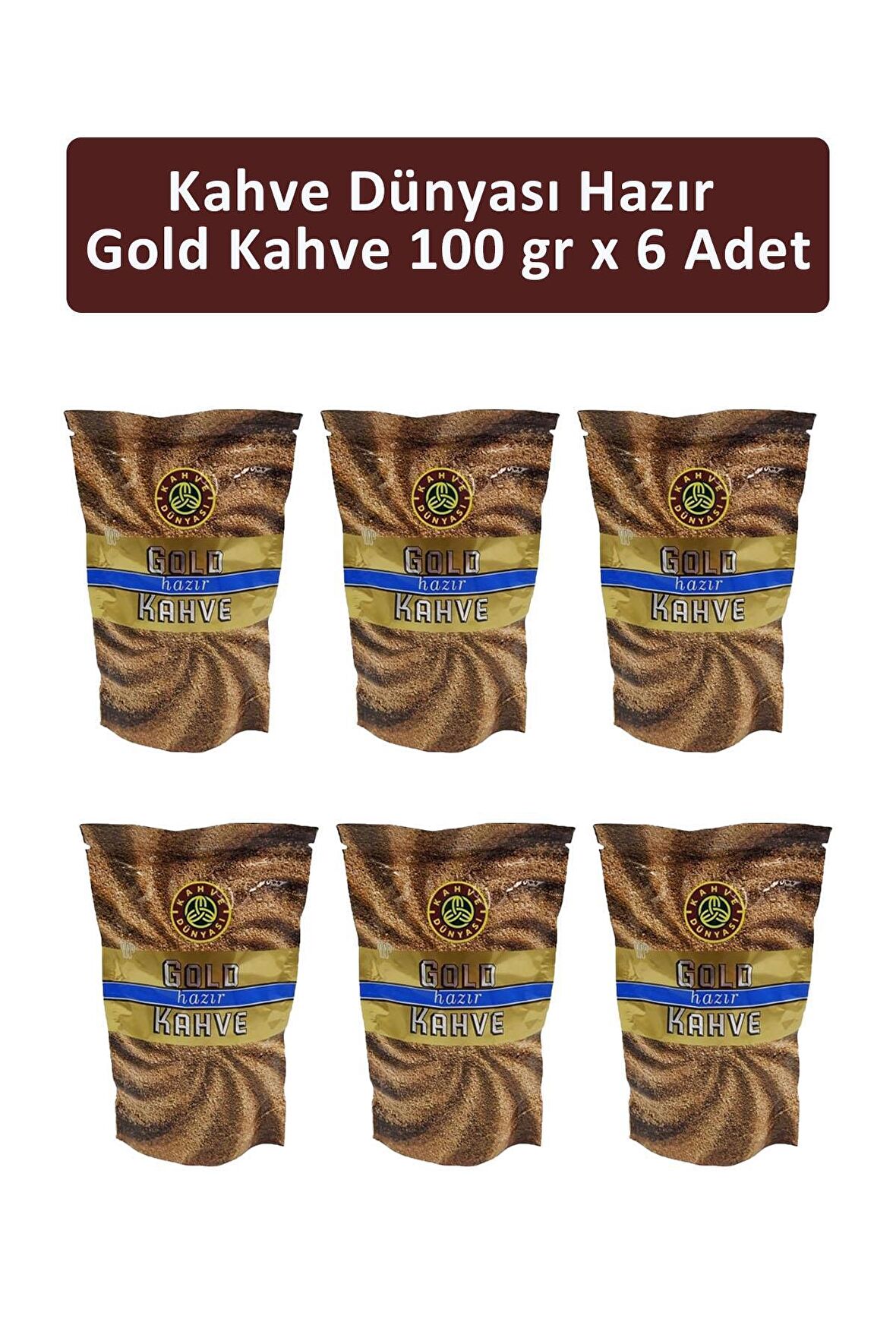 Kahve Dünyası Gold Hazır  Kahve 100 gr x 6 Adet