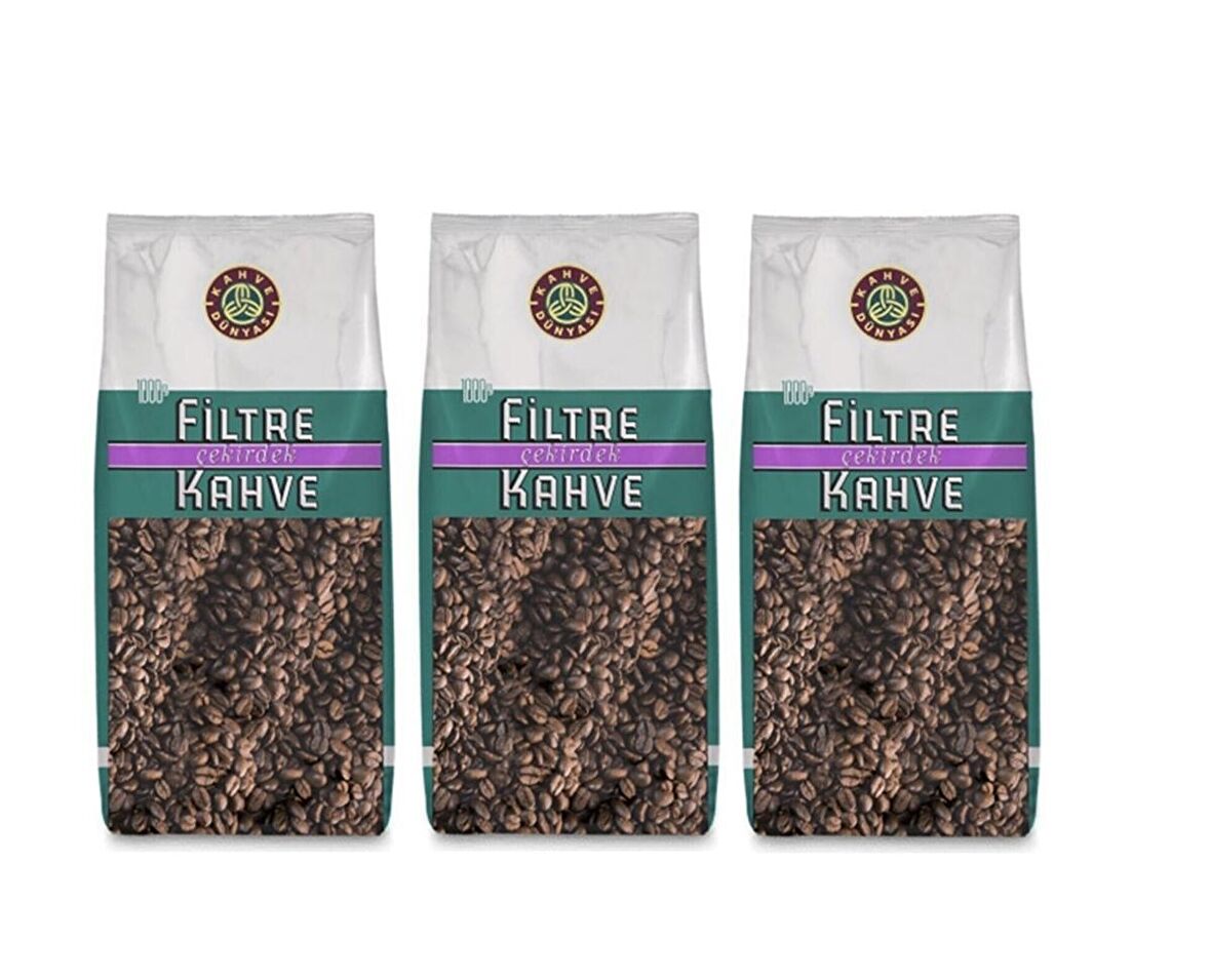 Kahve Dünyası Organik Filtre Kahve 3 x 1000 gr