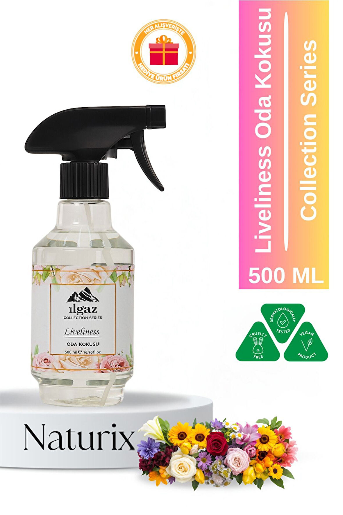 Liveliness Sprey Oda Kokusu | Collection Series Pudra Kokusu - 500 ml