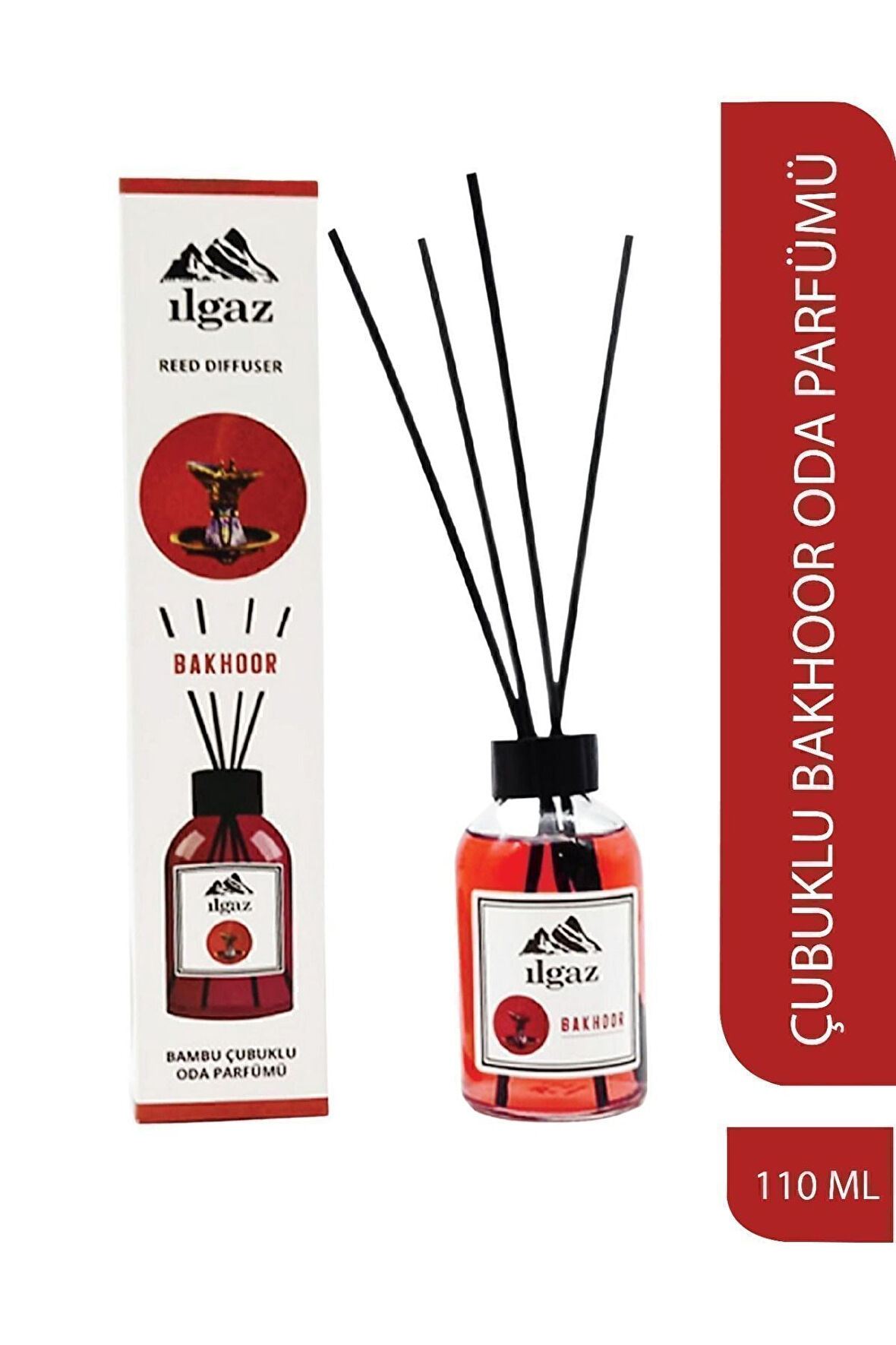 Reed Diffuser Bakhoor Bambu Çubuklu Oda Kokusu 110 ml Arabic Oda Parfümü Ortam Kokusu