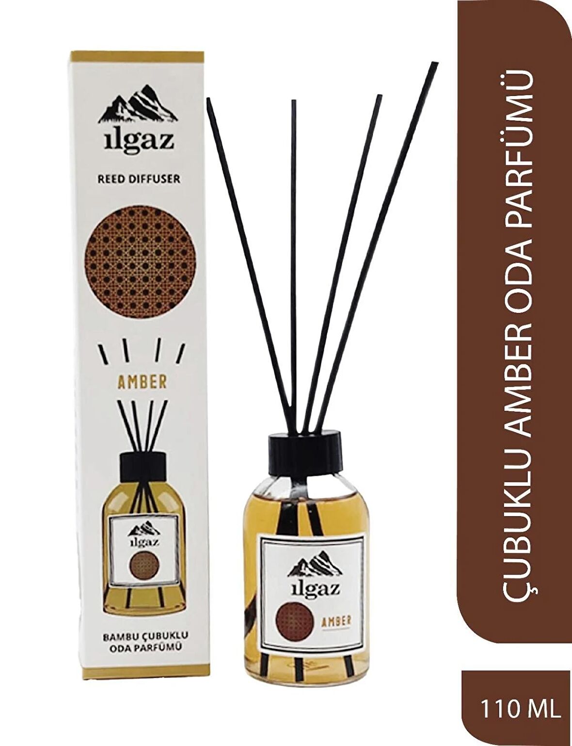 Misk Amber Oda Kokusu Bambu Çubuklu Oda Parfümü 110 Ml Kalıcı Amber Oda Kokusu