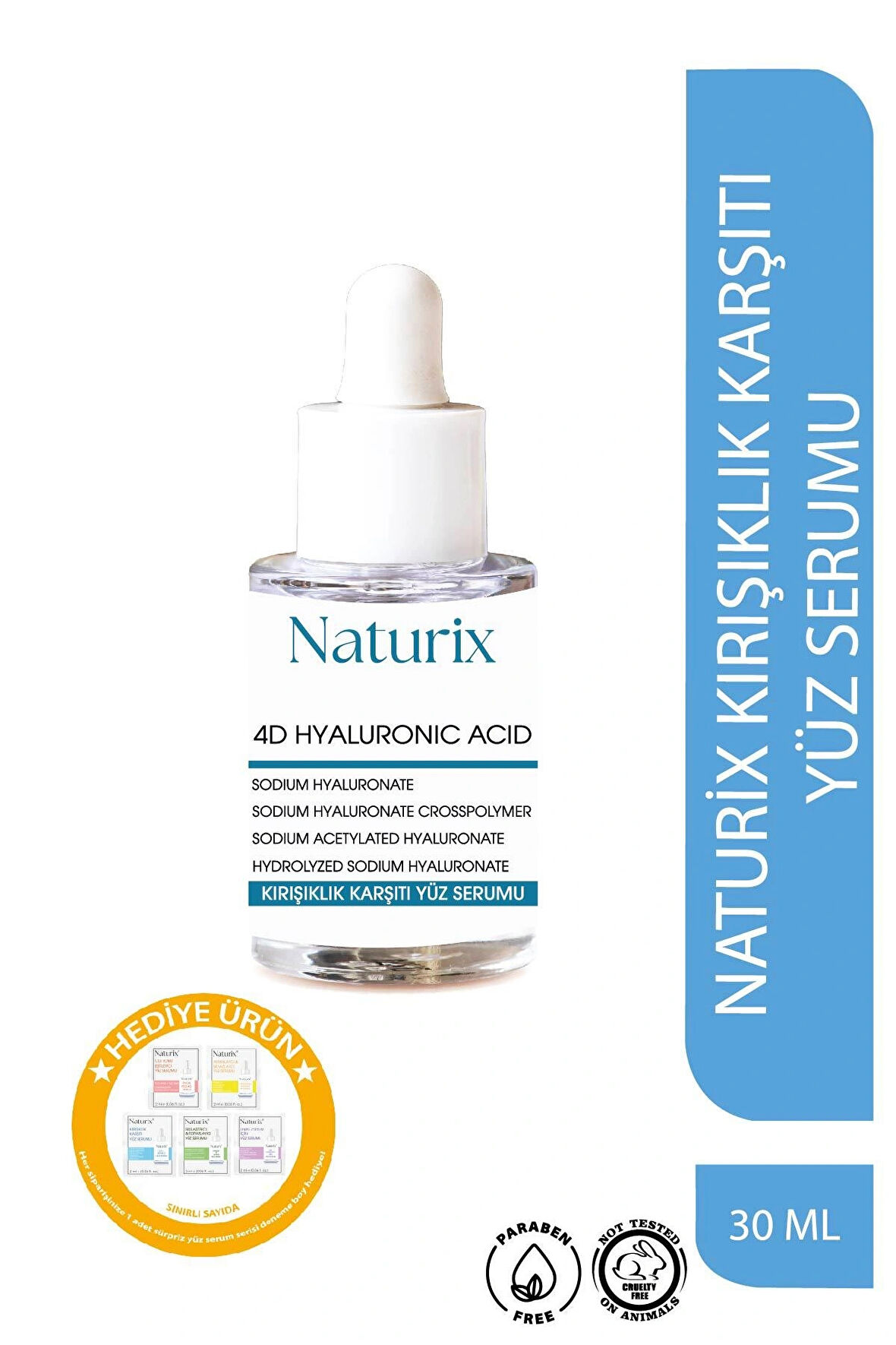 Kırışıklık Karşıtı Yüz Serumu ( 4D Hyaluronic Acid Serum ) 30 ml