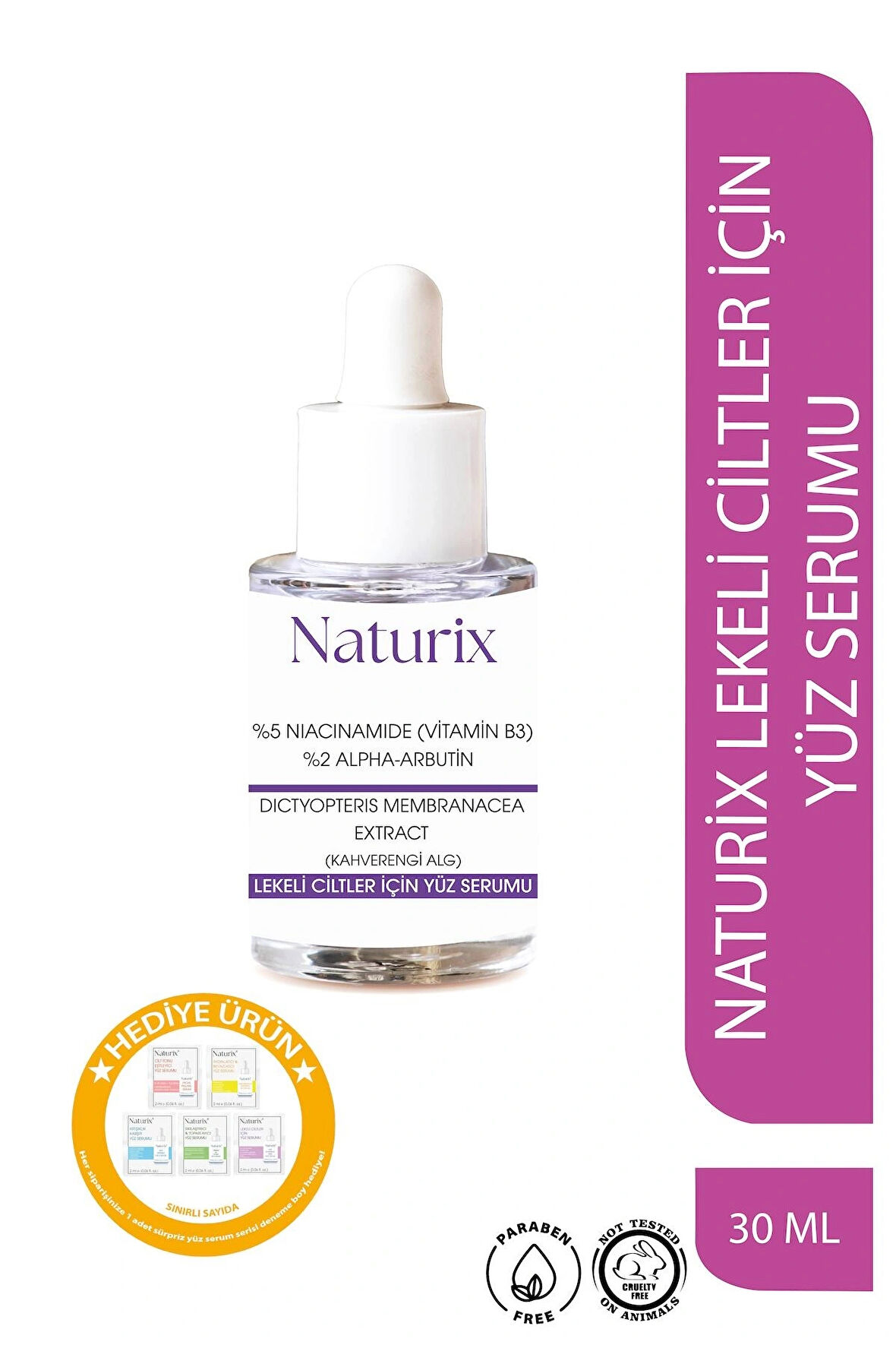 Leke Karşıtı Yüz Serumu ( %5 Nıacınamıde + %2 Alpha-Arbutin) 30 ml