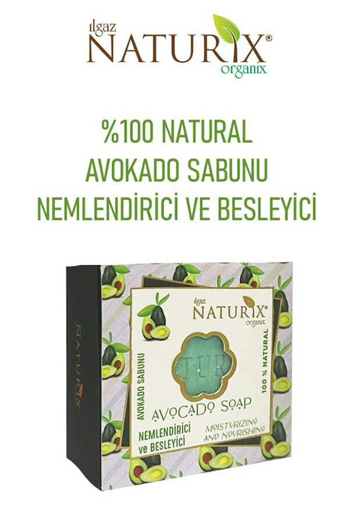 NATURİX ORGANİX KARE AVOKADO SABUN 125GR