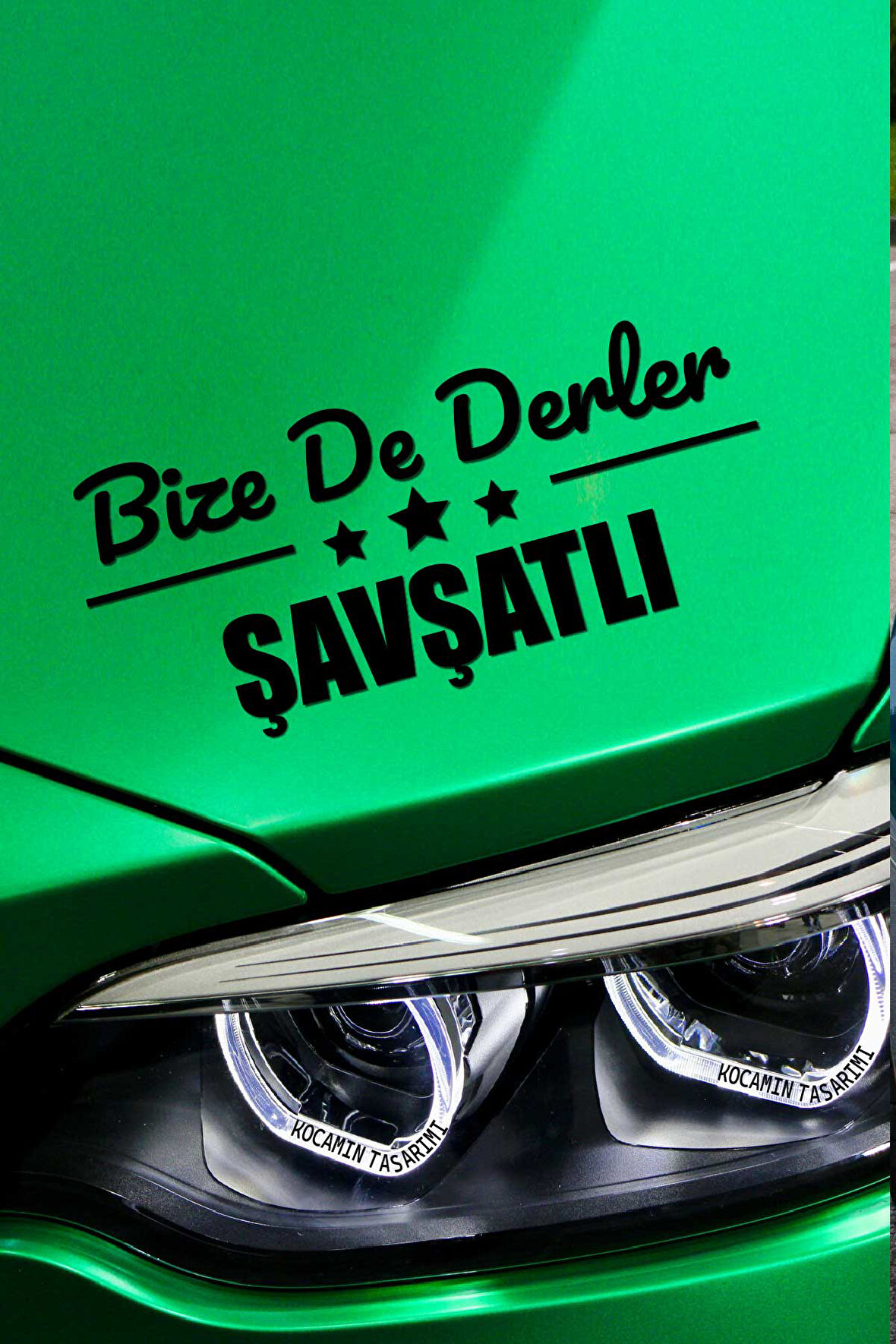 Artvin Şavşat Siyah Araç Sticker  40x15 cm Bize De Derler  Şavşatlı Özel Tasarım Oto Sticker