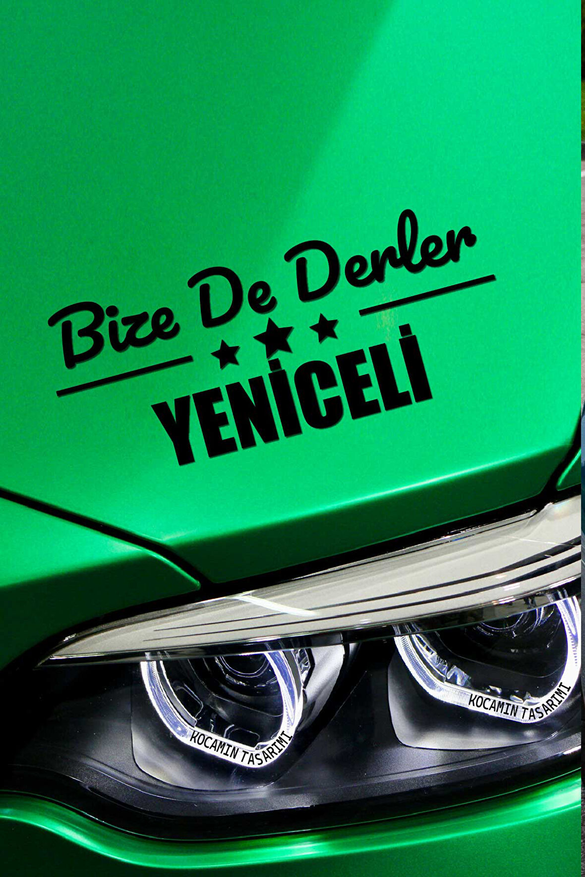 Çanakkale Yenice Siyah Araç Sticker  40x15 cm Bize De Derler  Yeniceli Özel Tasarım Oto Sticker