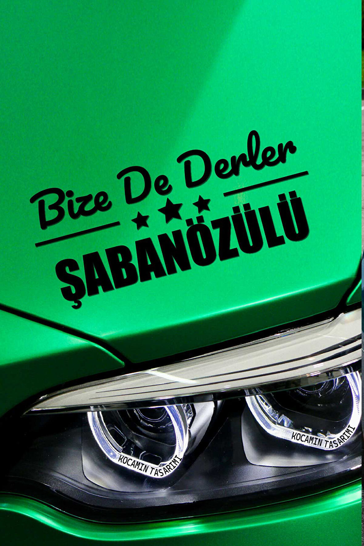 Çankırı Şabanözü Siyah Araç Sticker  40x15 cm Bize De Derler  Şabanözülü Özel Tasarım Oto Sticker