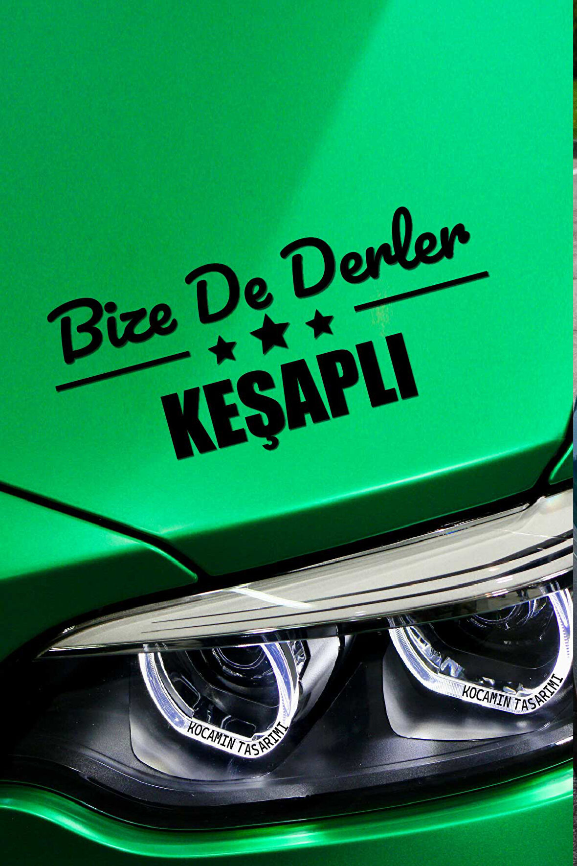 Giresun Keşap Siyah Araç Sticker  40x15 cm Bize De Derler  Keşaplı Özel Tasarım Oto Sticker