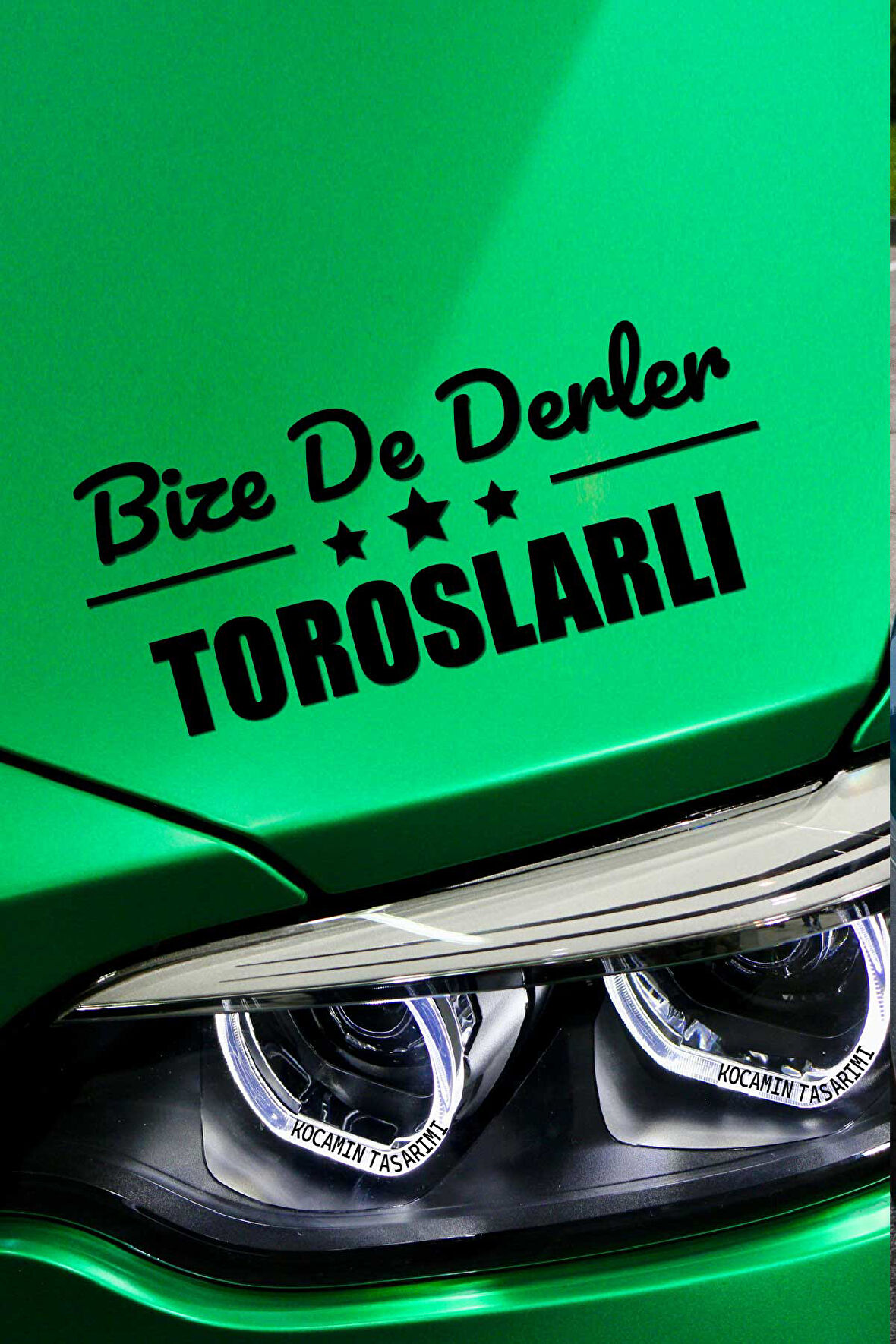 Mersin Toroslar Siyah Araç Sticker  40x15 cm Bize De Derler  Toroslarlı Özel Tasarım Oto Sticker