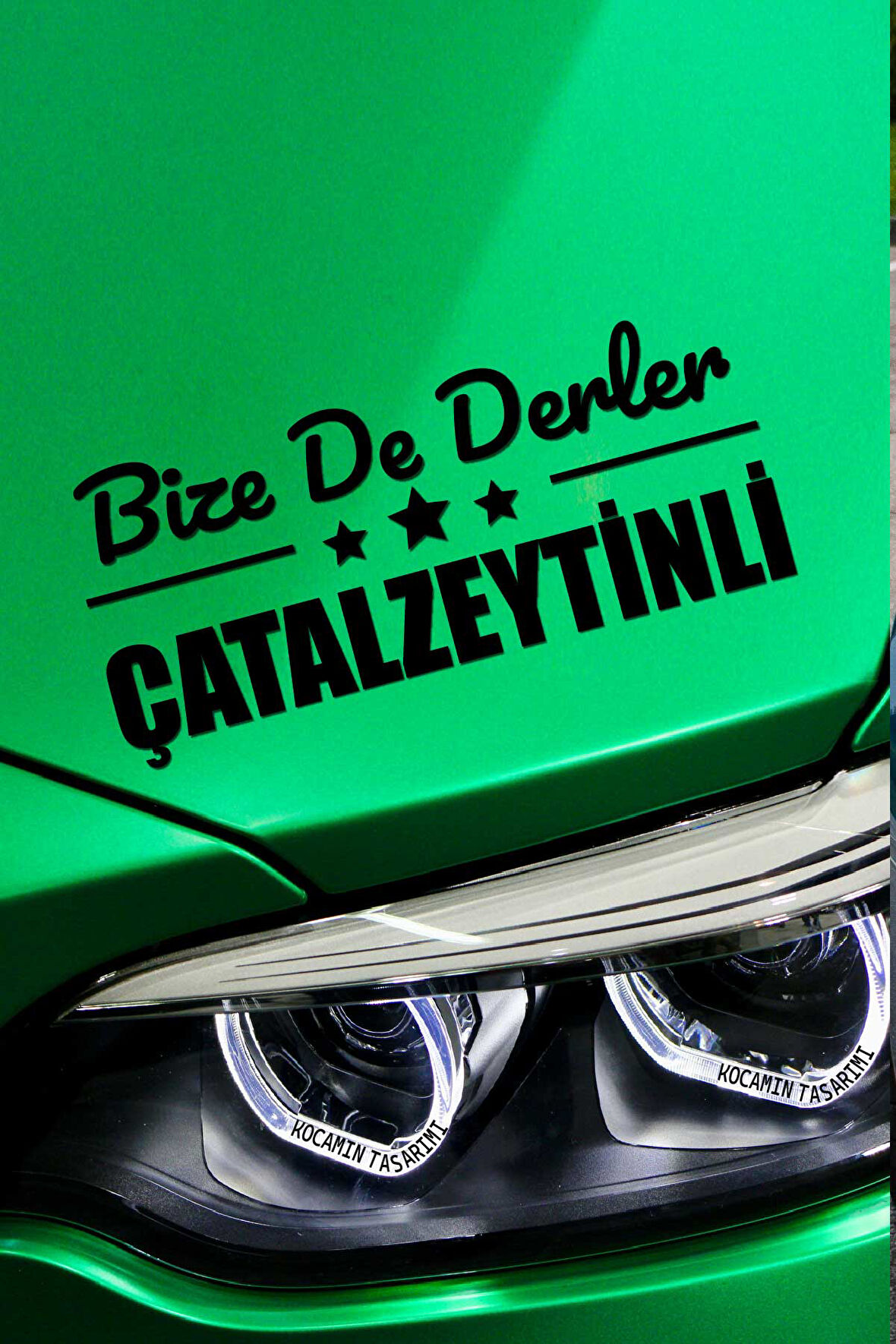 Kastamonu Çatalzeytin Siyah Araç Sticker  40x15 cm Bize De Derler  Çatalzeytinli Özel Tasarım Oto Sticker