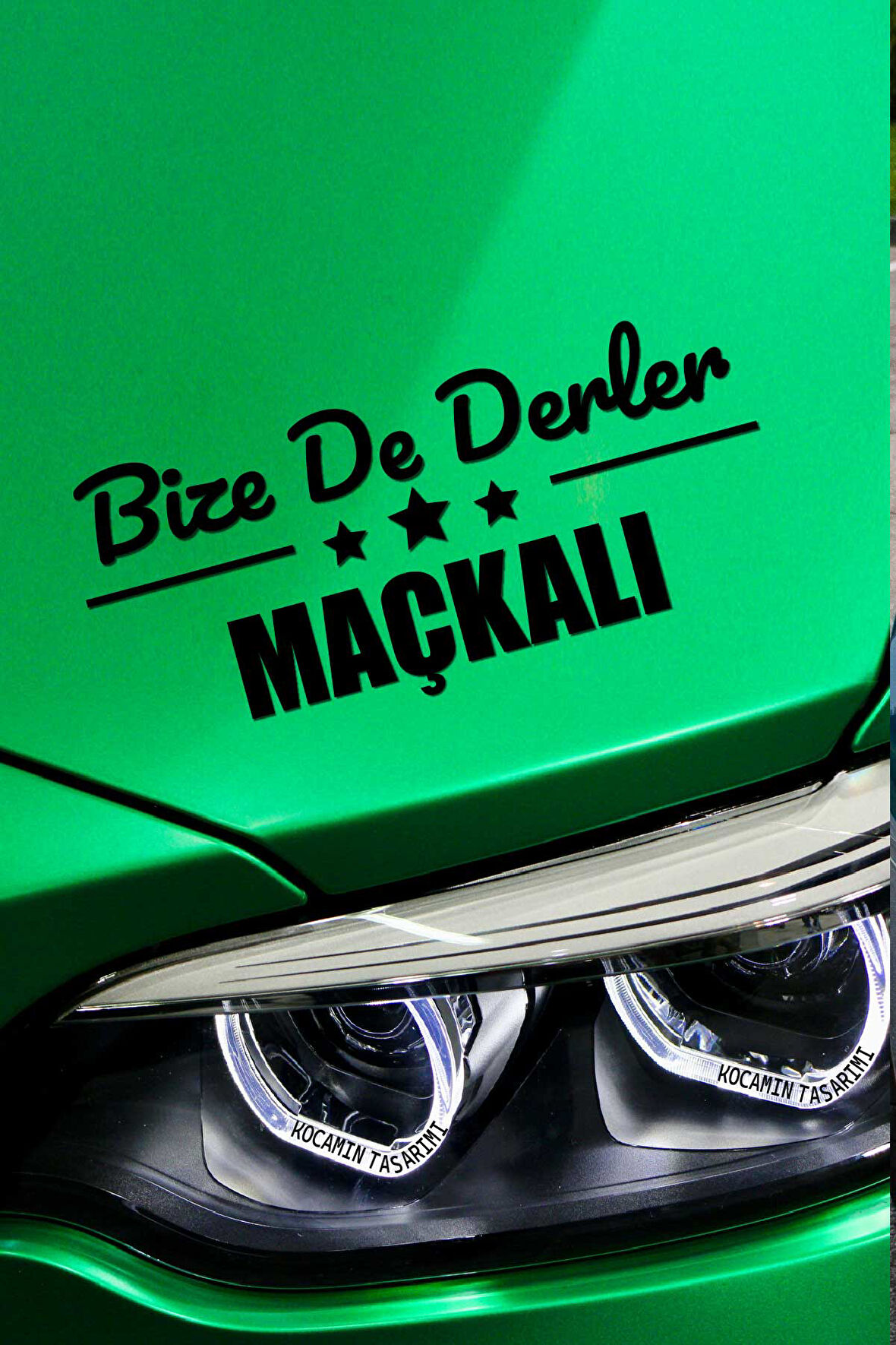 Trabzon Maçka Siyah Araç Sticker  40x15 cm Bize De Derler  Maçkalı Özel Tasarım Oto Sticker