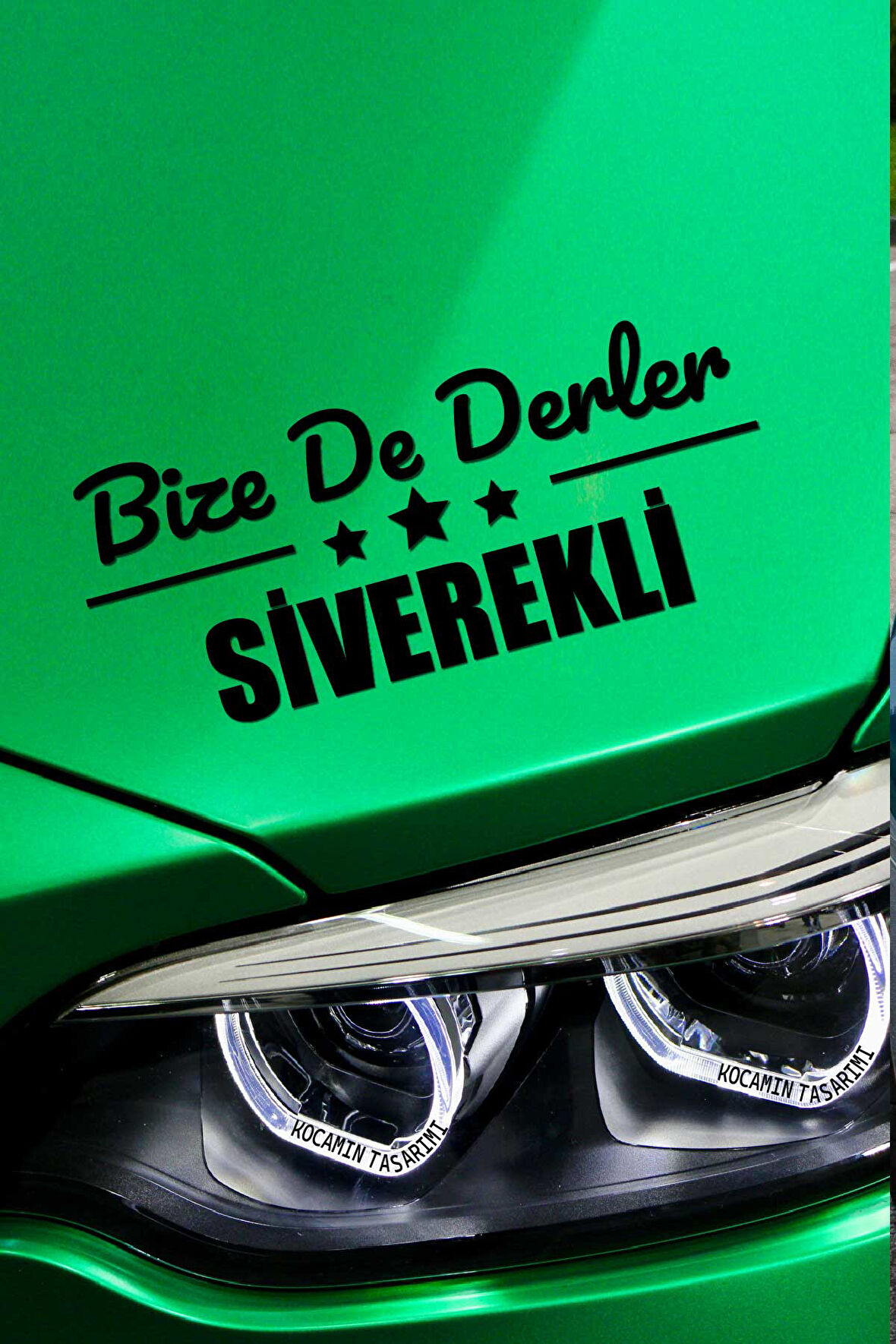Şanlıurfa Siverek Siyah Araç Sticker  40x15 cm Bize De Derler  Siverekli Özel Tasarım Oto Sticker