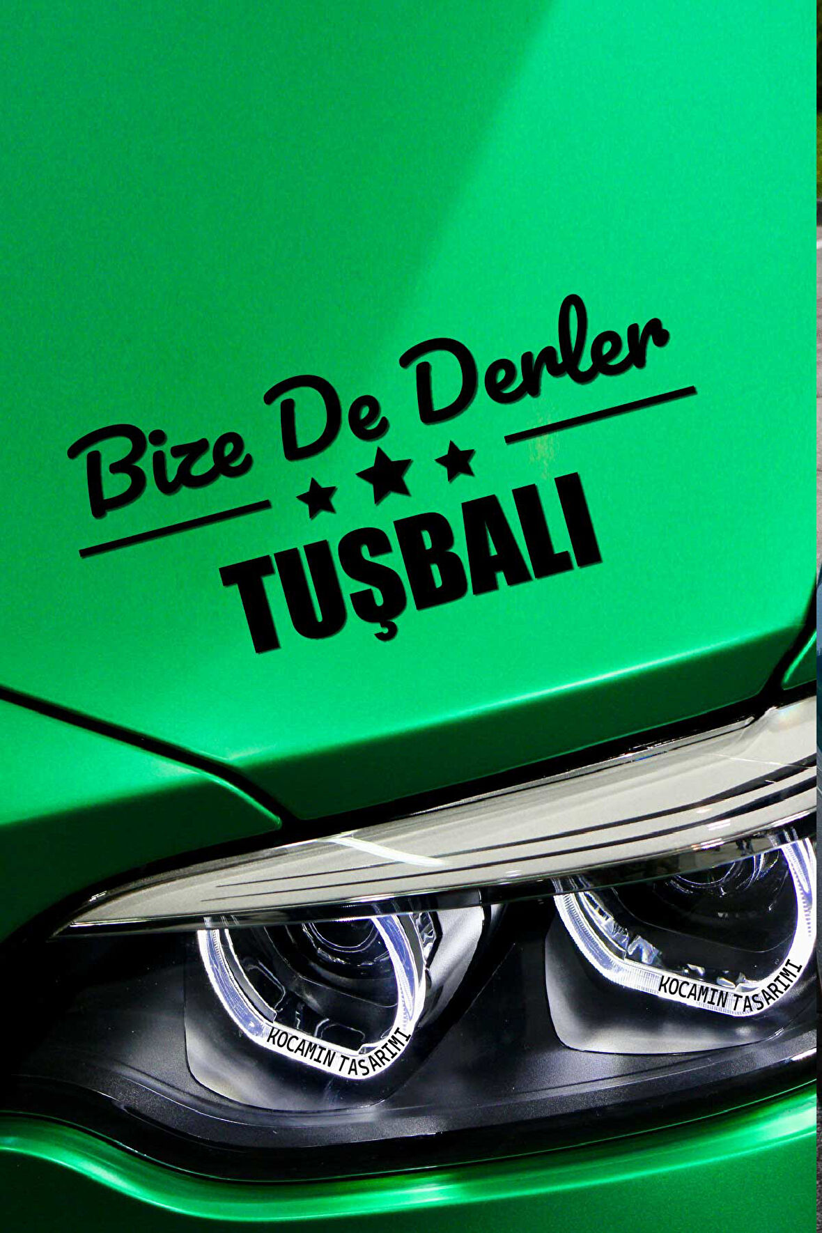 Van Tuşba Siyah Araç Sticker  40x15 cm Bize De Derler  Tuşbalı Özel Tasarım Oto Sticker